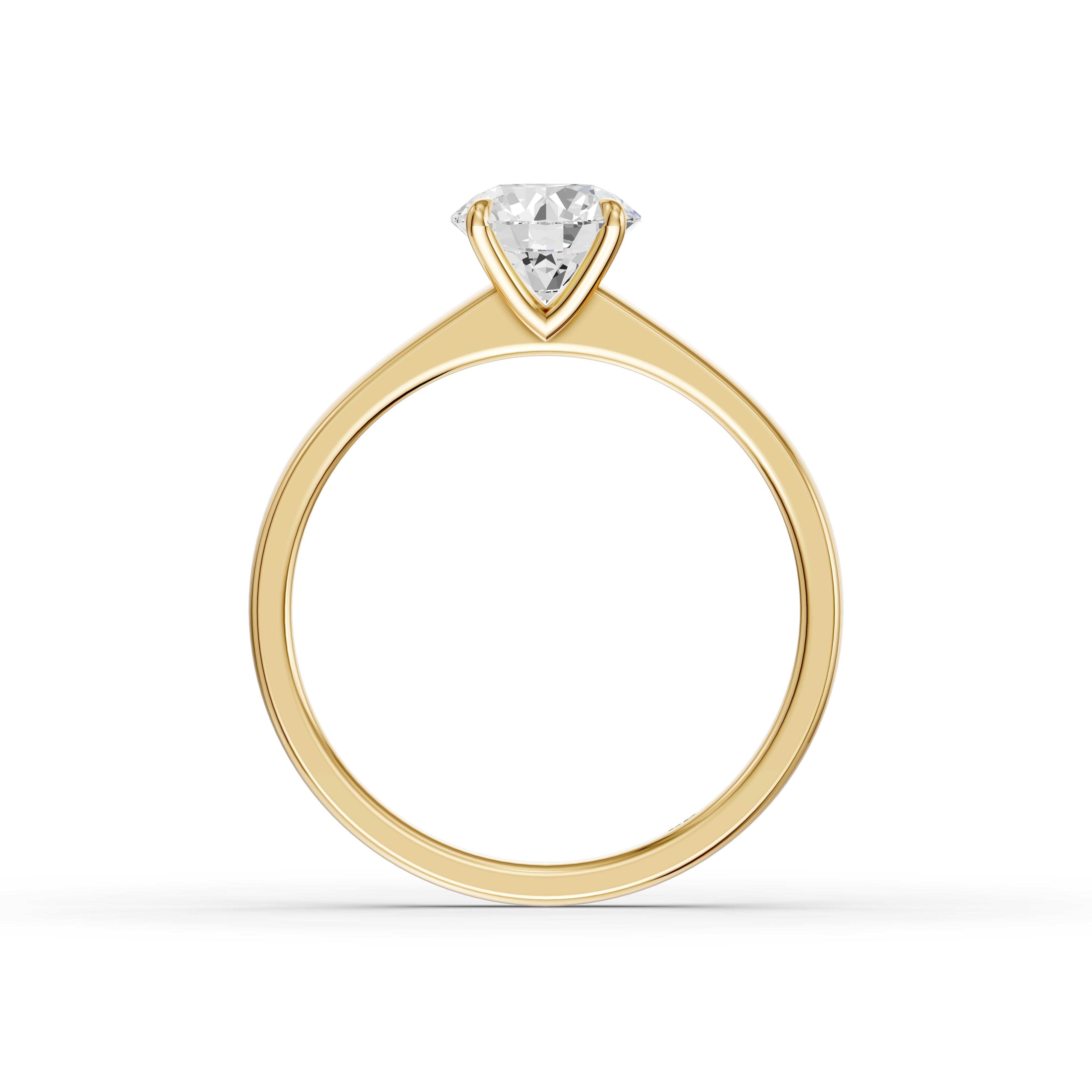Harper 4 Prong Round Cut Solitaire Lab Grown Diamond Ring