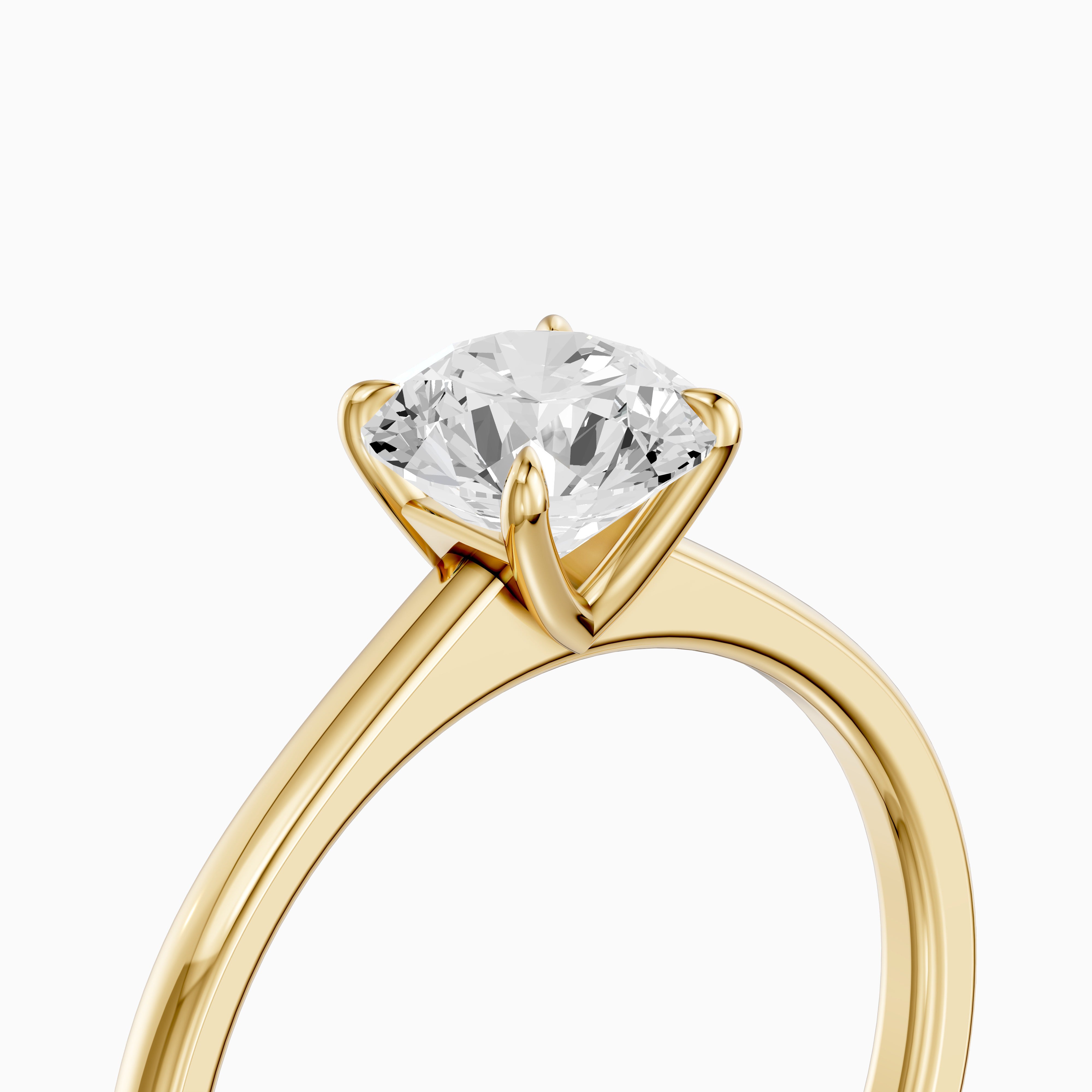 Harper 4 Prong Round Cut Solitaire Lab Grown Diamond Ring