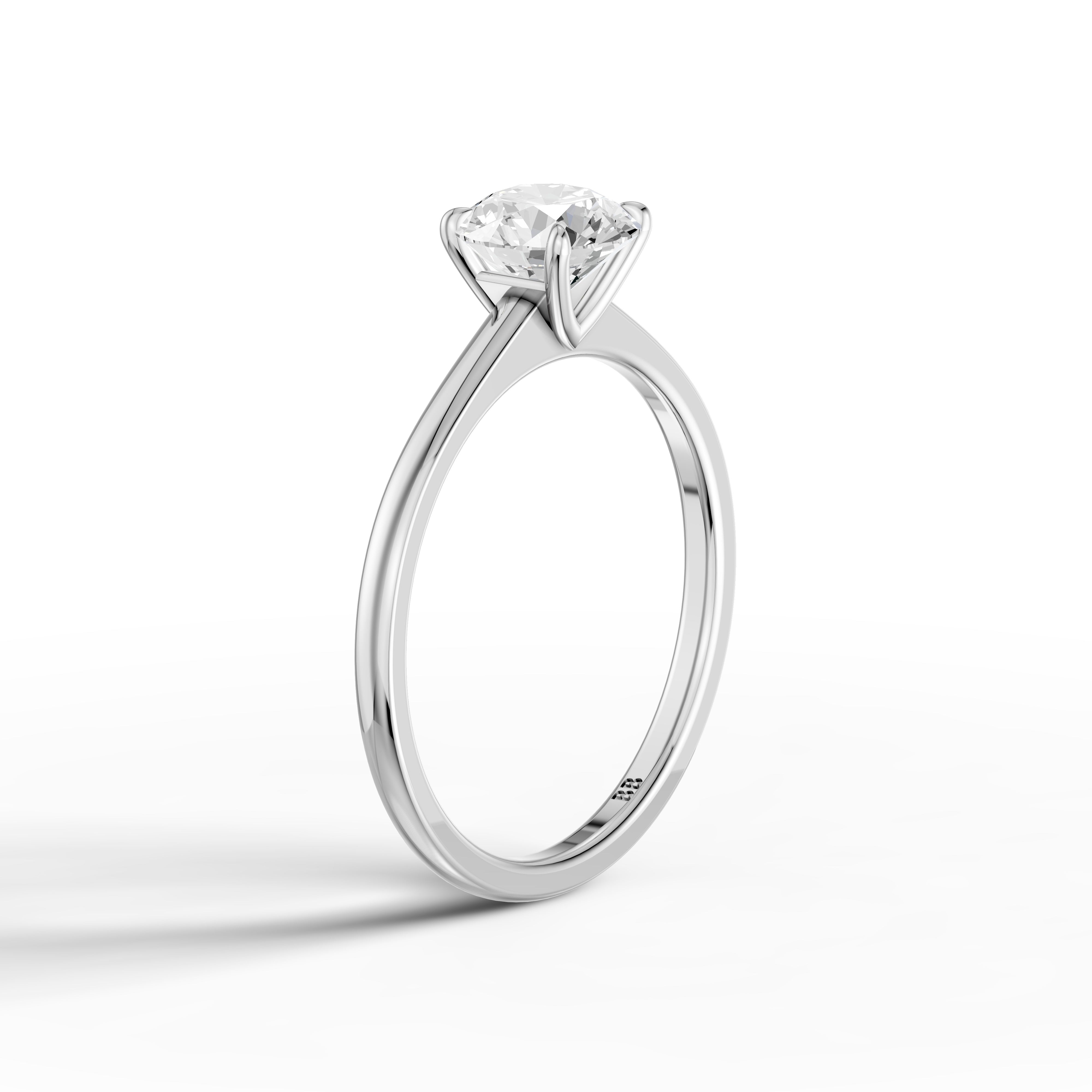 Harper 4 Prong Round Cut Solitaire Lab Grown Diamond Ring