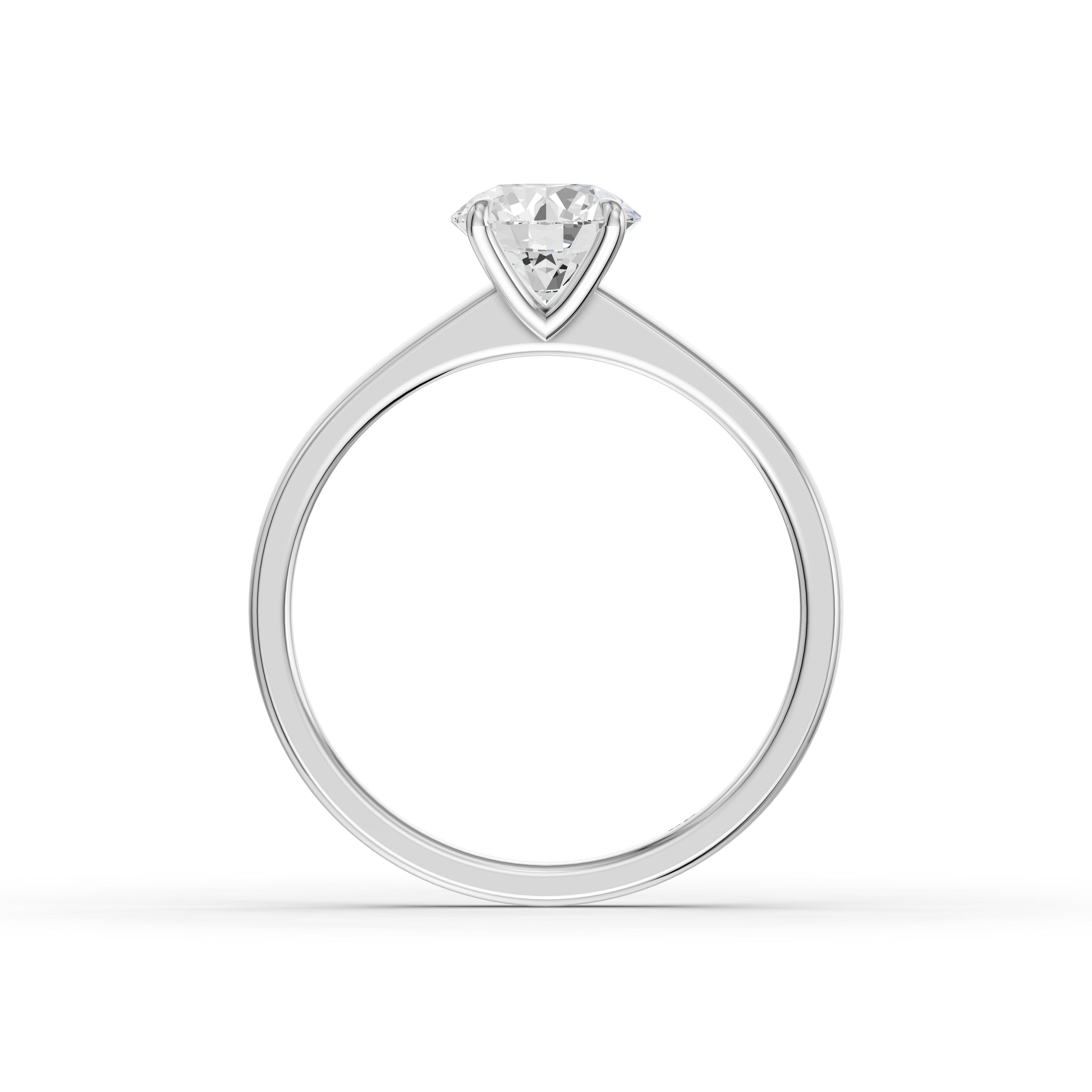 Harper 4 Prong Round Cut Solitaire Lab Grown Diamond Ring