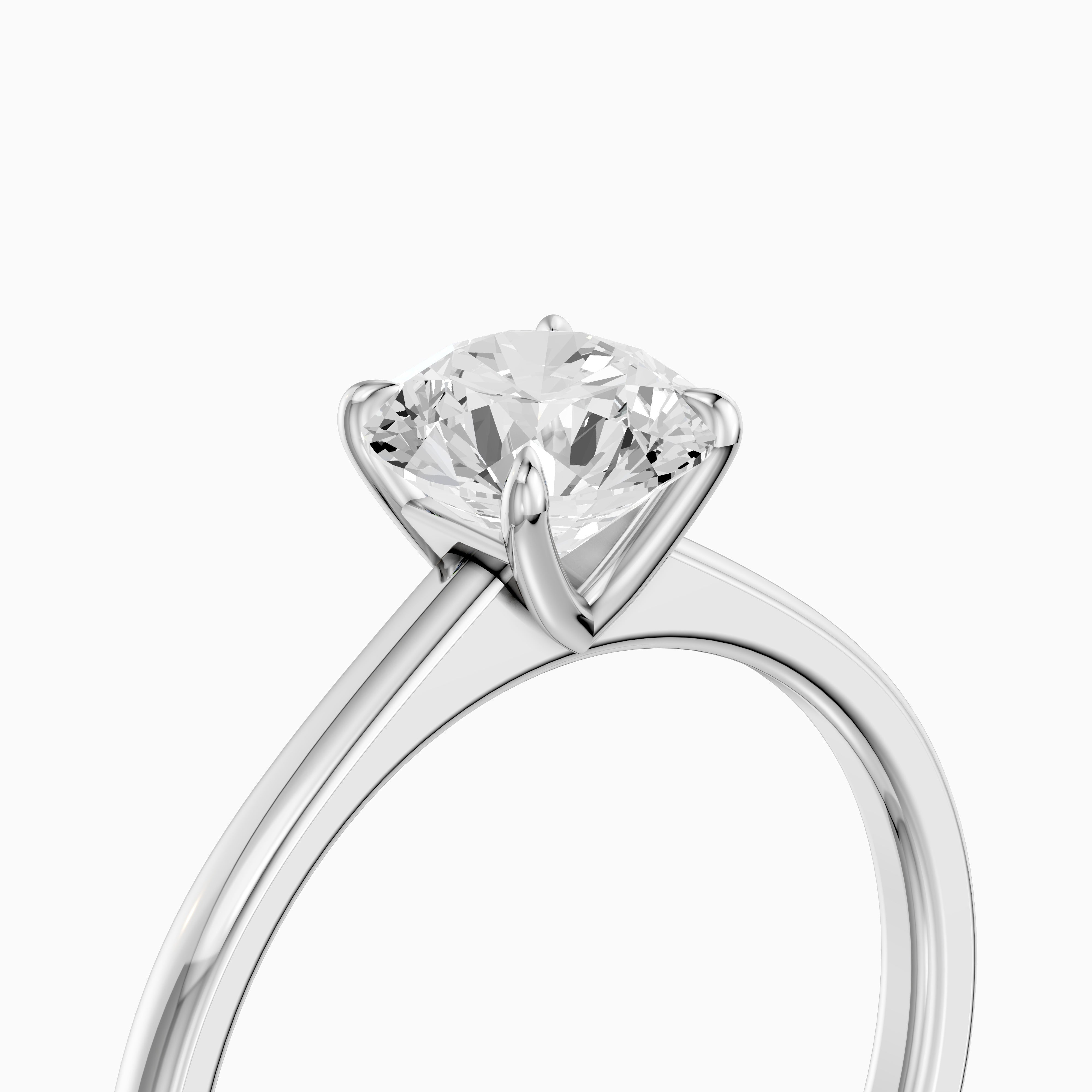 Harper 4 Prong Round Cut Solitaire Lab Grown Diamond Ring