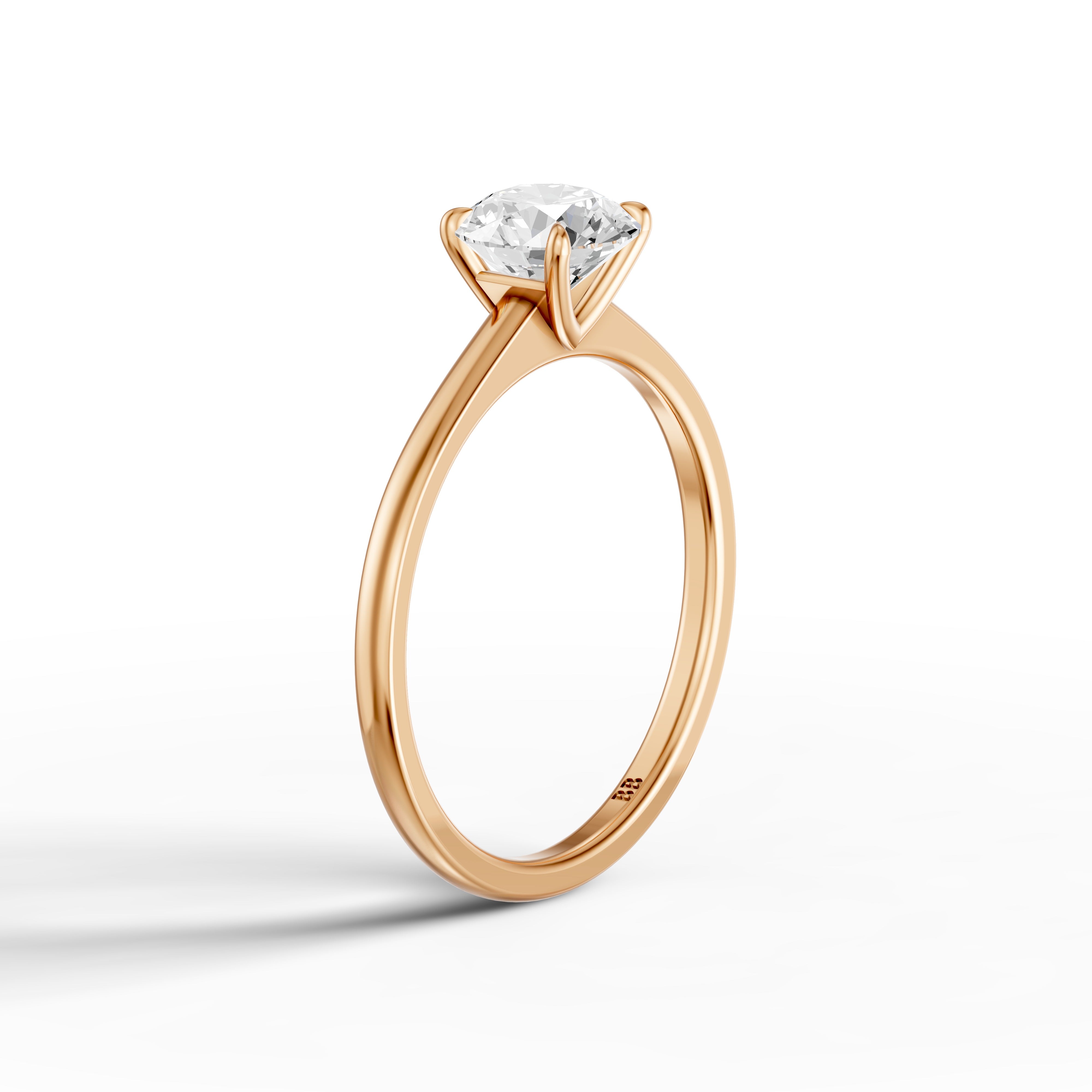 Harper 4 Prong Round Cut Solitaire Lab Grown Diamond Ring