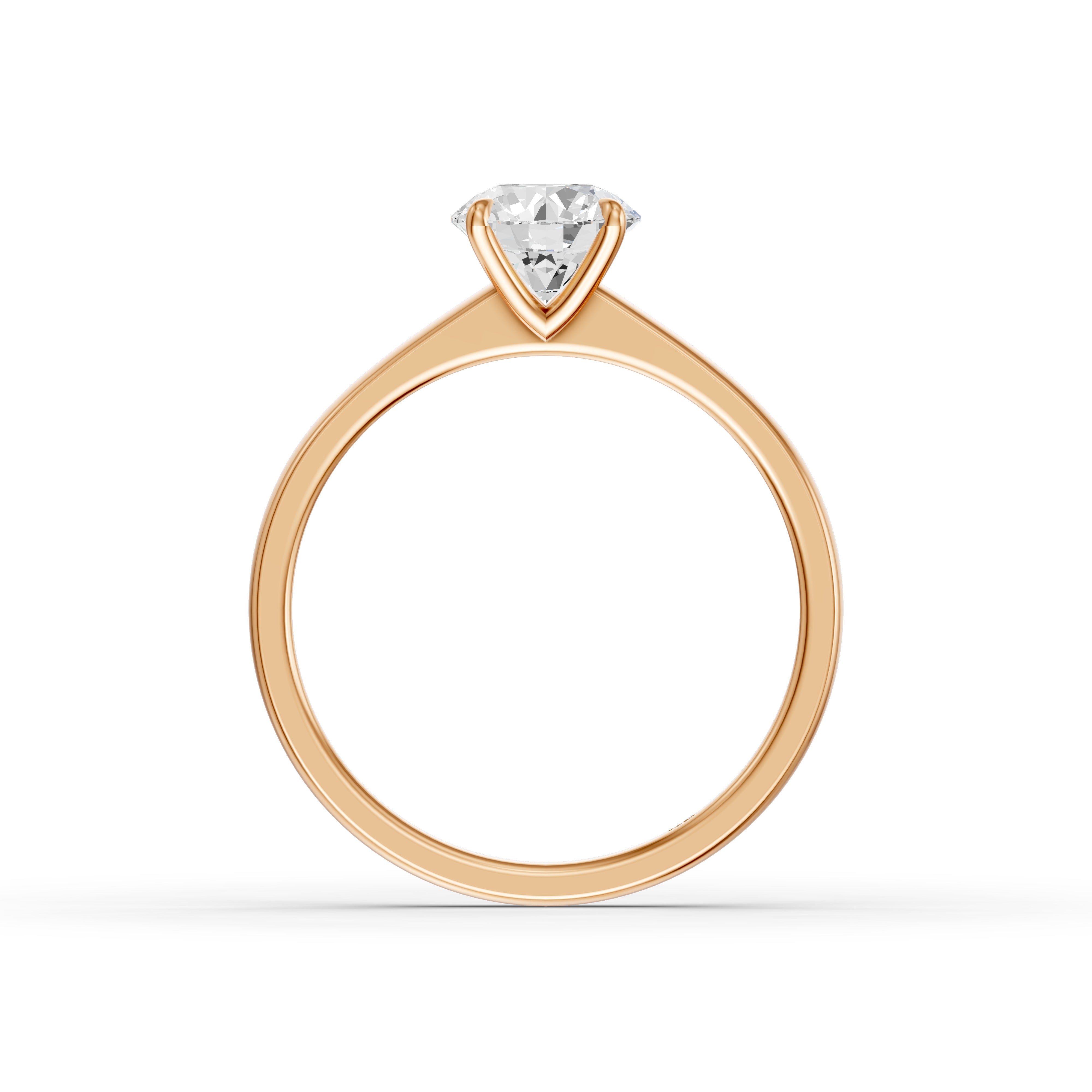 Harper 4 Prong Round Cut Solitaire Lab Grown Diamond Ring