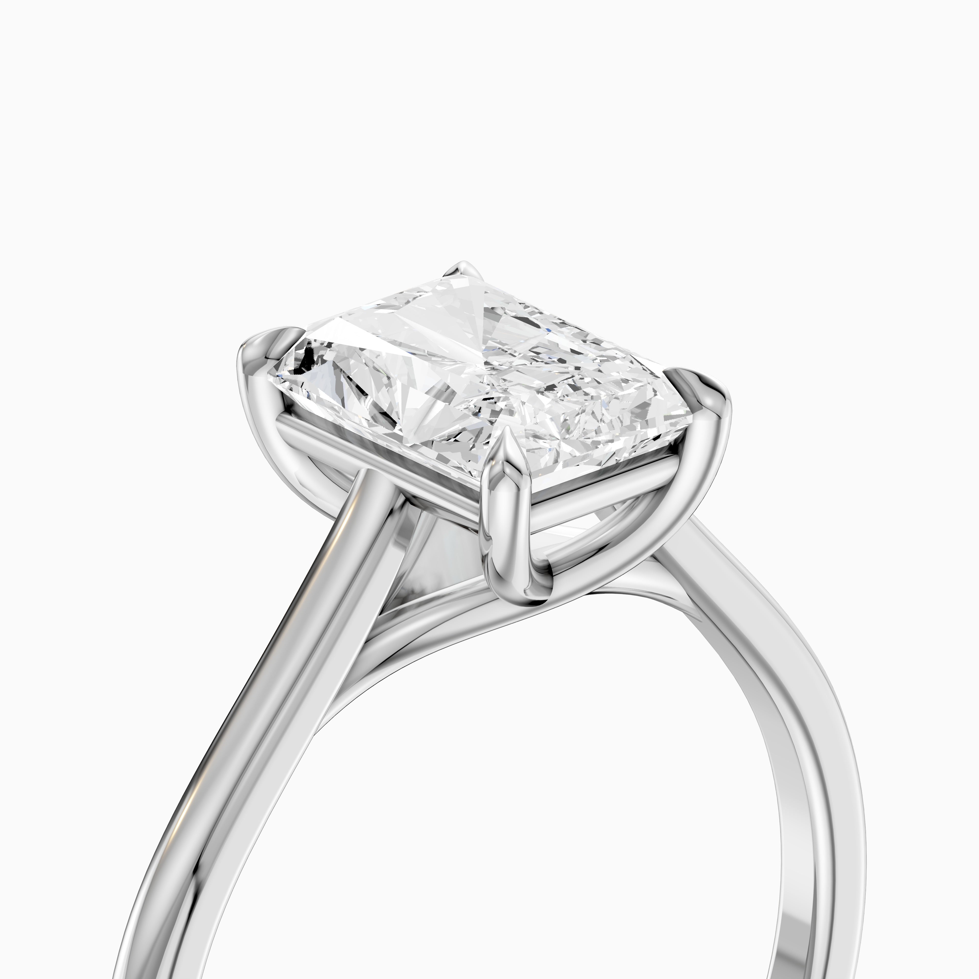 Sophia 4 Prong Radiant Cut Solitaire Moissanite Diamond Ring