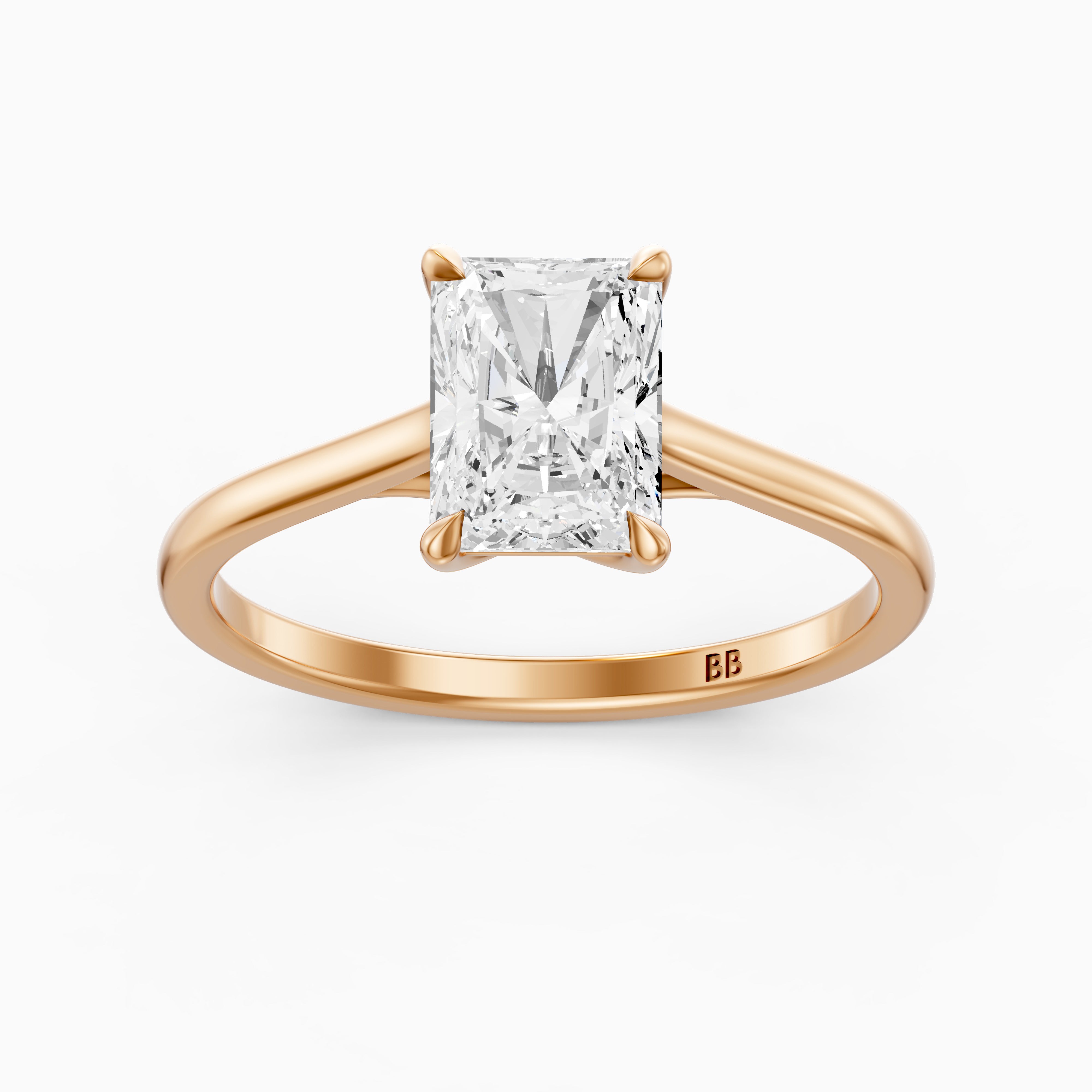 Sophia 4 Prong Radiant Cut Solitaire Moissanite Diamond Ring