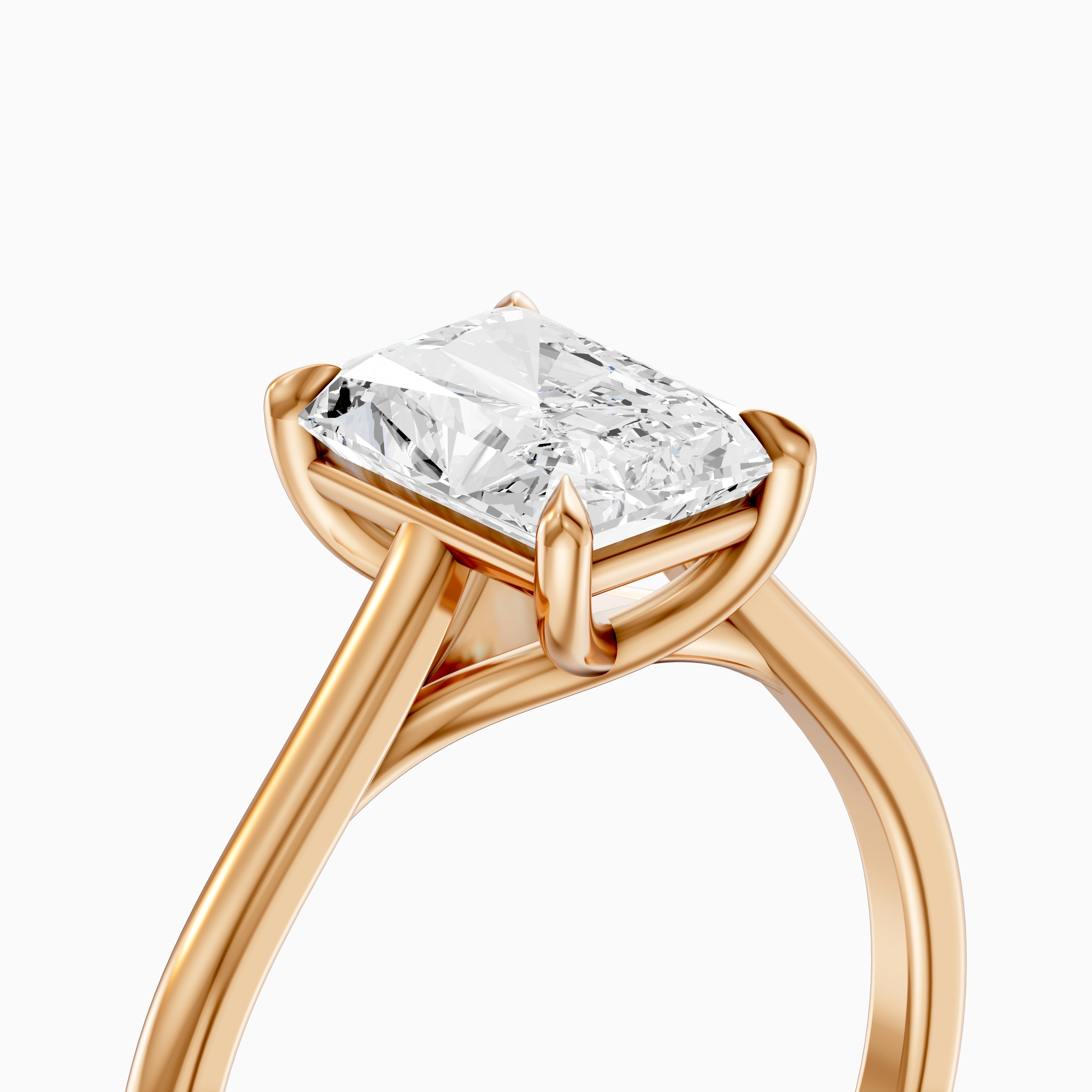 Sophia 4 Prong Radiant Cut Solitaire Moissanite Diamond Ring