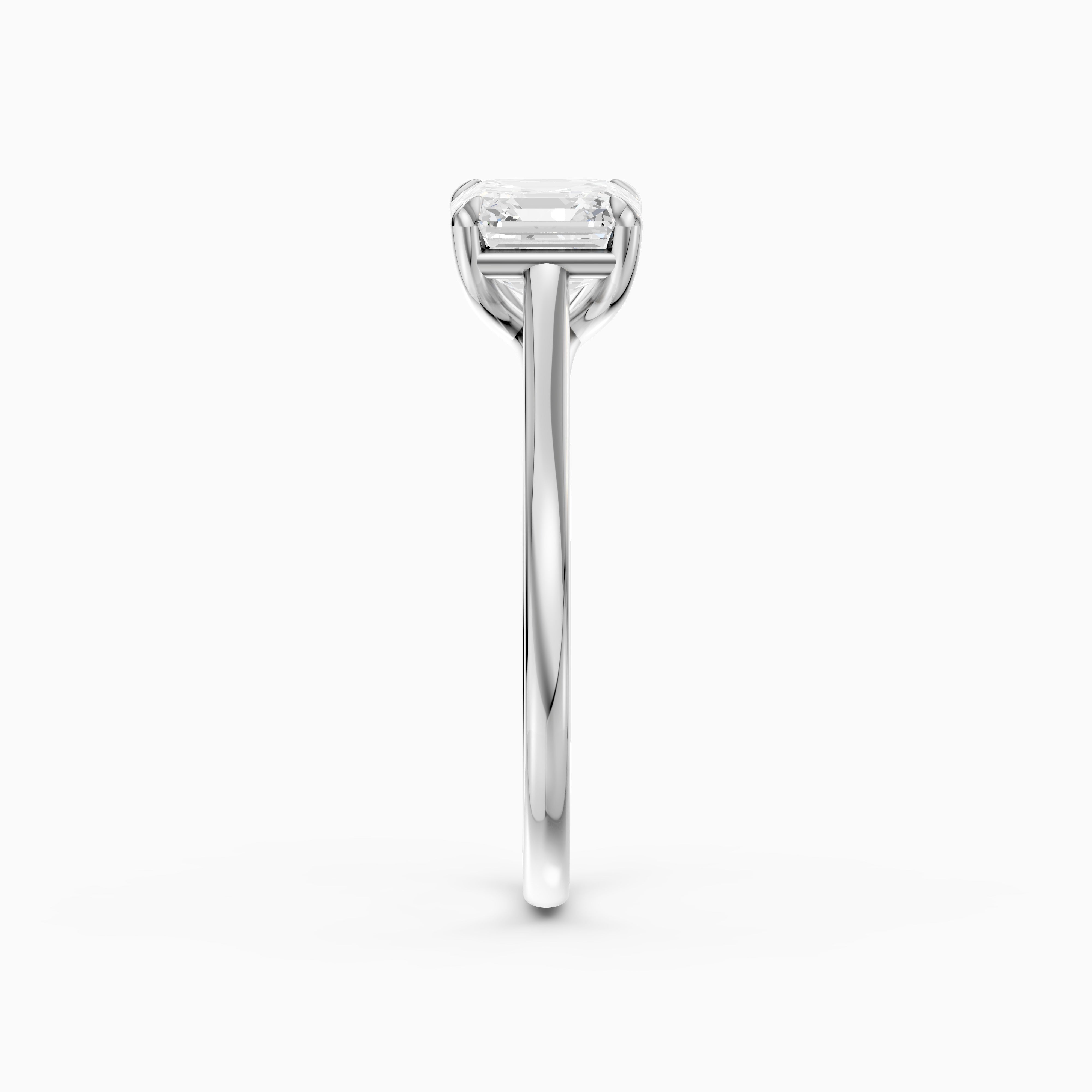 Olivia Asscher Cut Solitaire Moissanite Diamond Engagement Ring