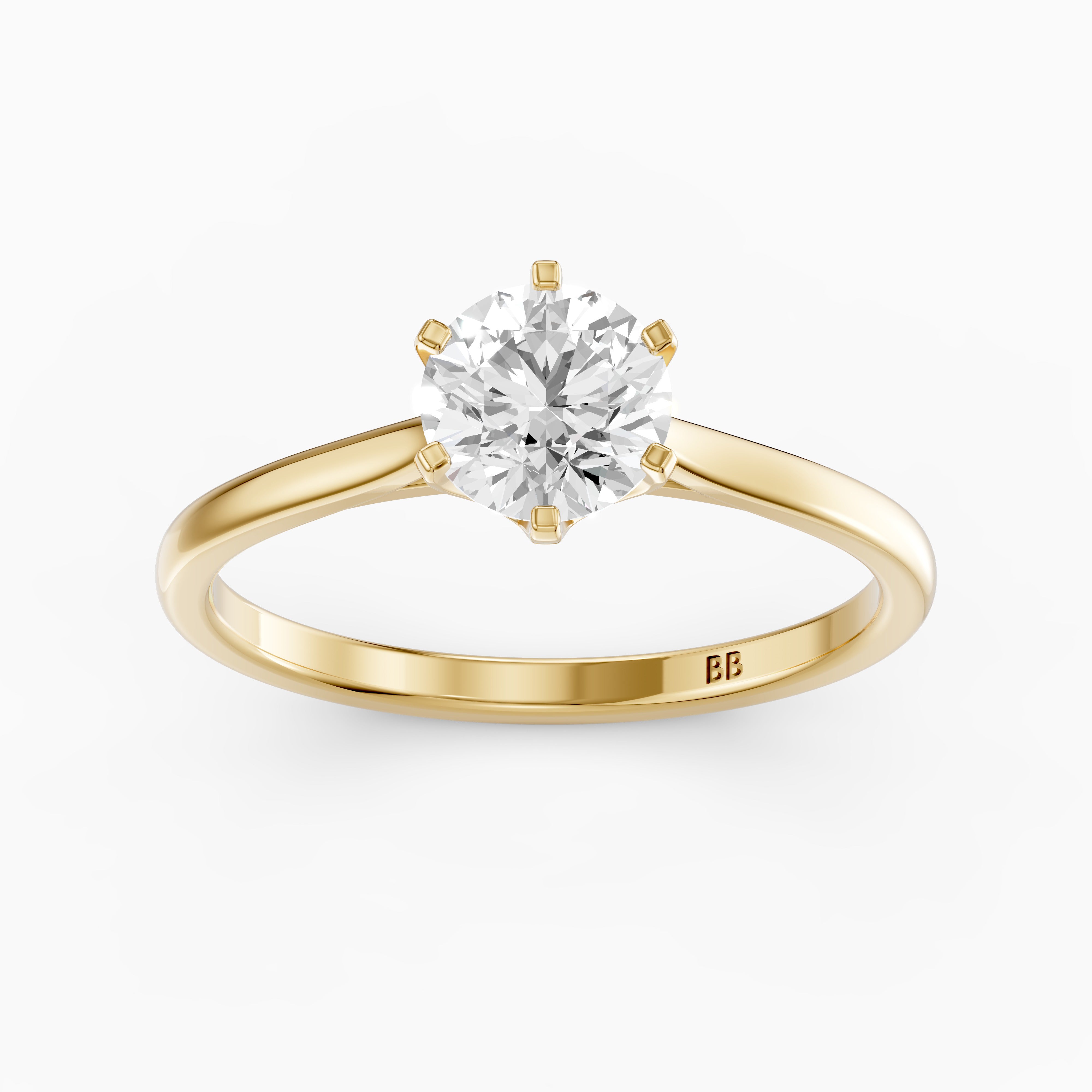 Amelia Round Cut Solitaire Lab Grown Diamond Engagement Ring