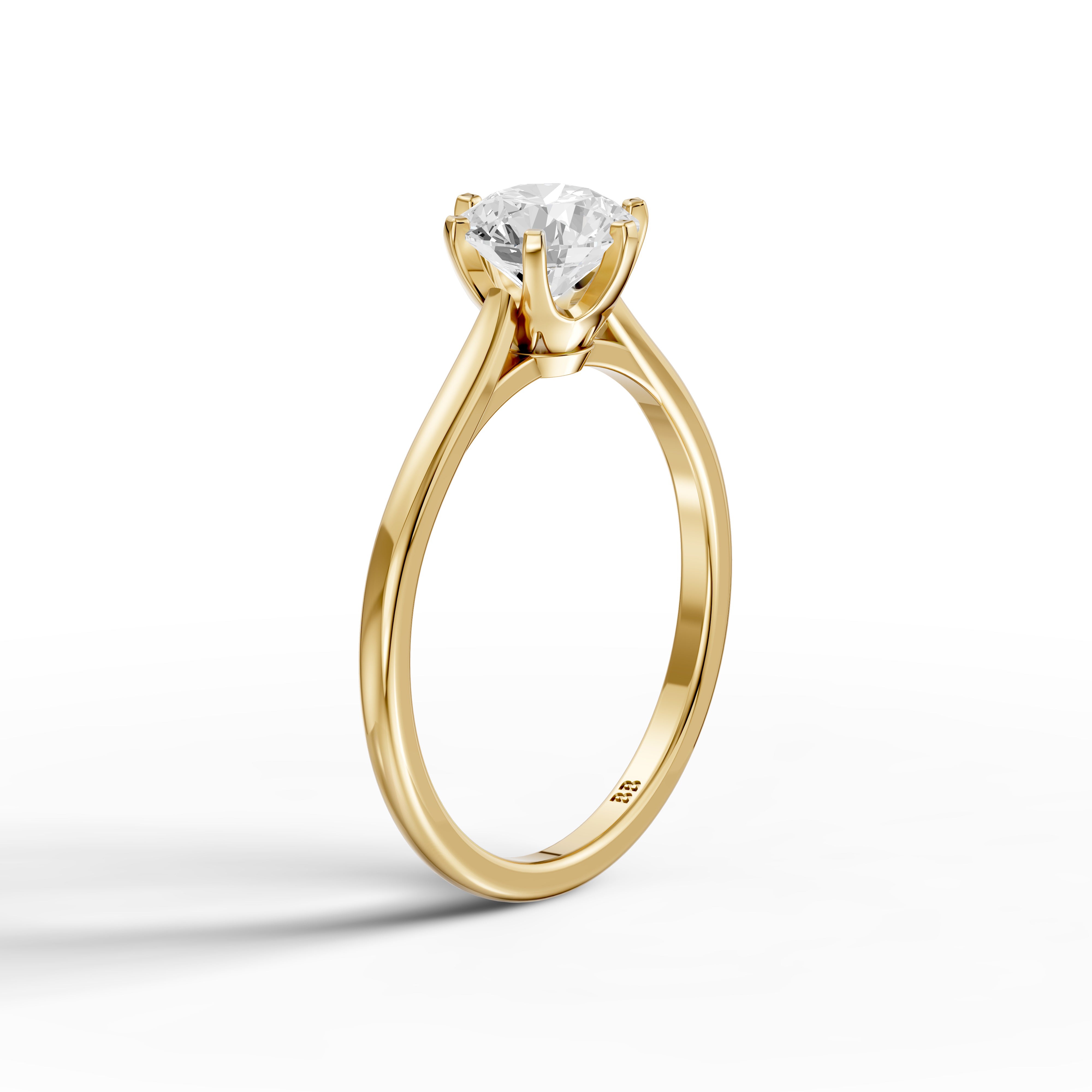 Amelia Round Cut Solitaire Lab Grown Diamond Engagement Ring