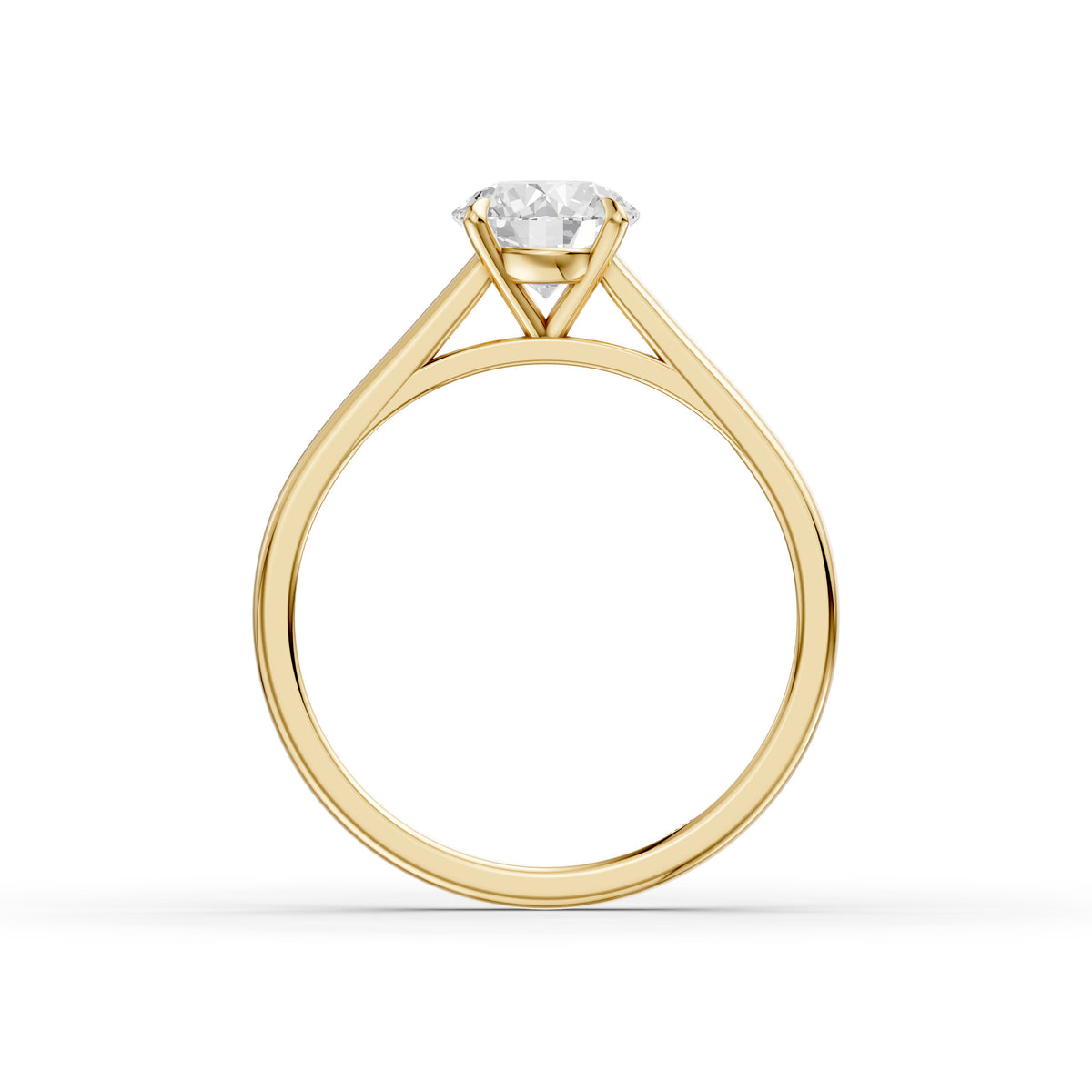 Aubrey 4 Prong Round Cut Solitaire Lab Grown Diamond Ring