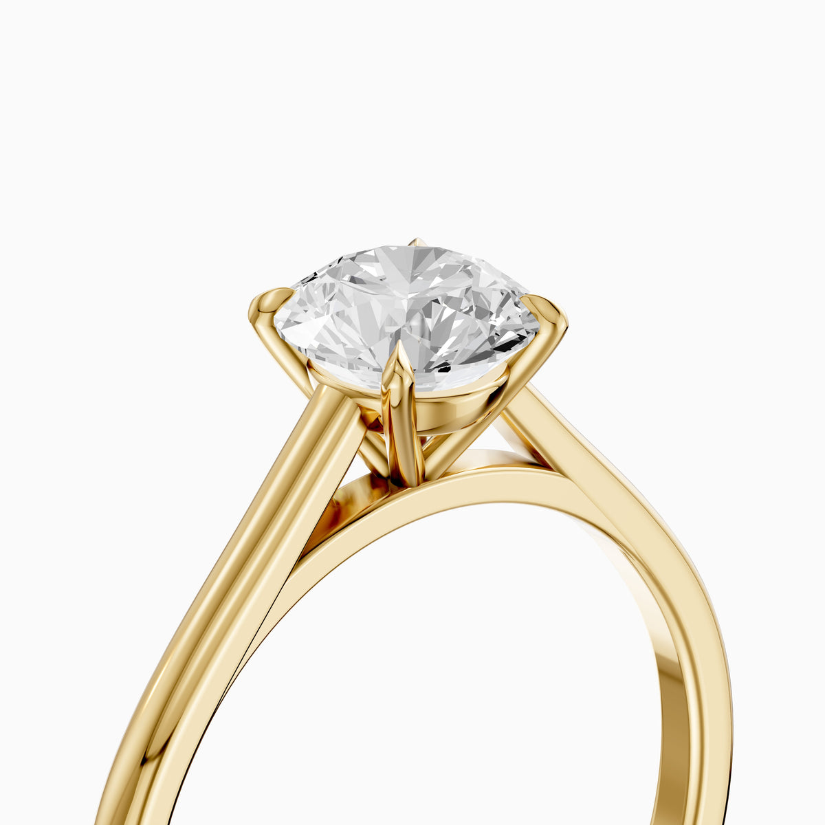 Aubrey 4 Prong Round Cut Solitaire Lab Grown Diamond Ring