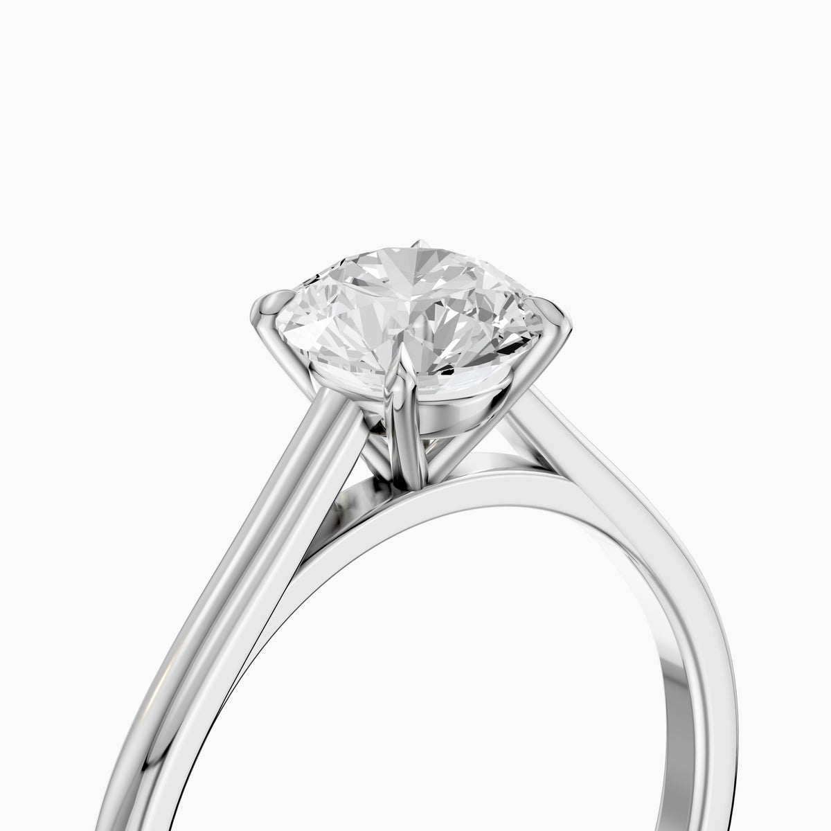 Aubrey 4 Prong Round Cut Solitaire Lab Grown Diamond Ring