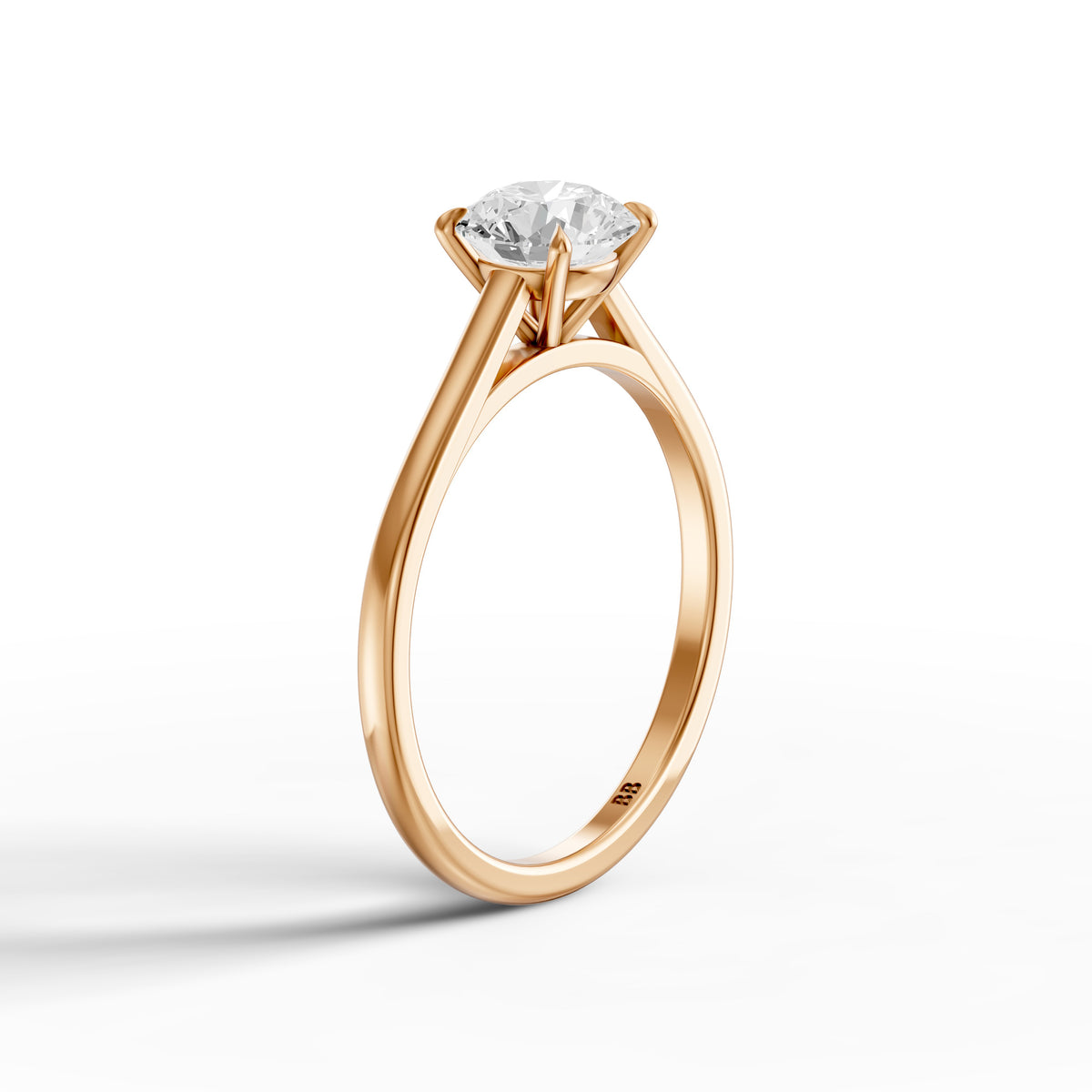 Aubrey 4 Prong Round Cut Solitaire Lab Grown Diamond Ring