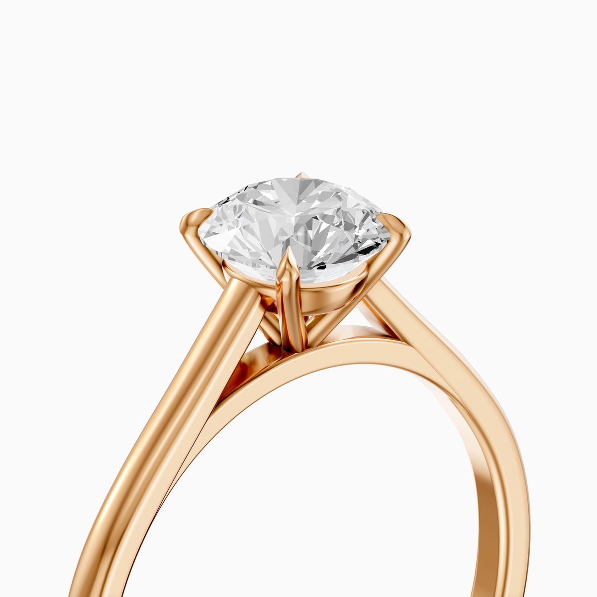 Aubrey 4 Prong Round Cut Solitaire Lab Grown Diamond Ring