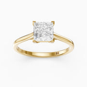 Camila 4 Prong Princess Cut Solitaire Moissanite Diamond Ring