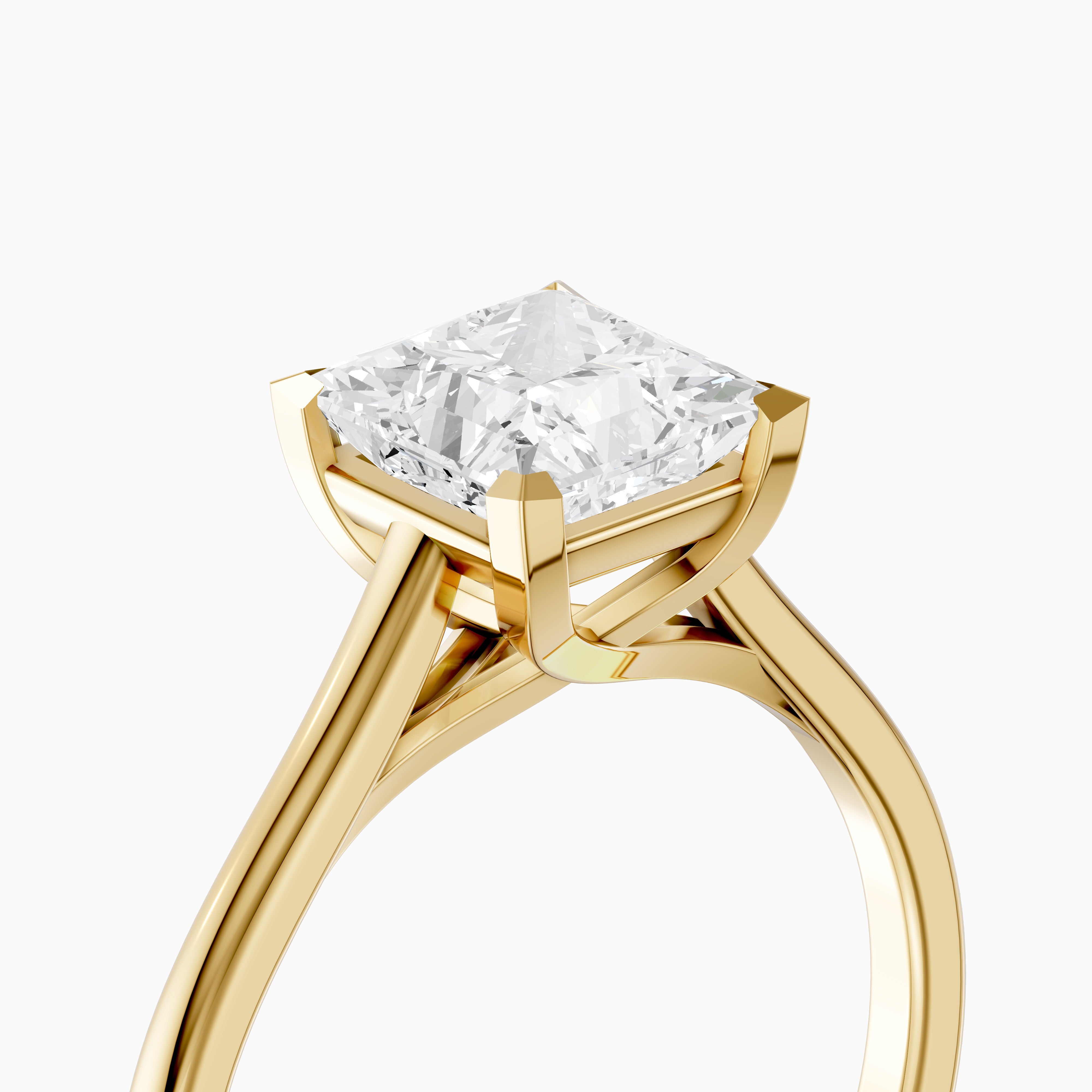 Camila 4 Prong Princess Cut Solitaire Lab Grown Diamond Ring