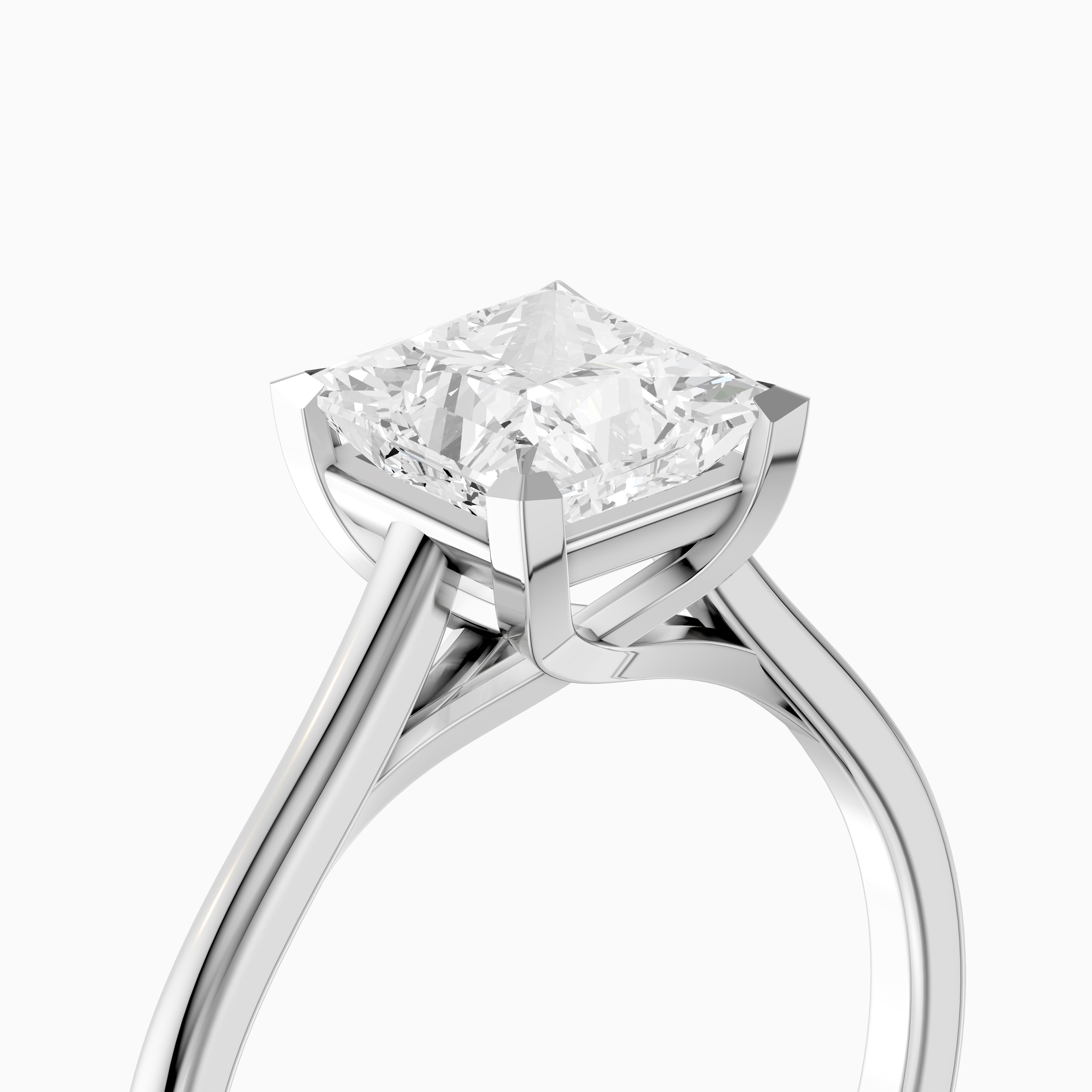 Camila 4 Prong Princess Cut Solitaire Lab Grown Diamond Ring