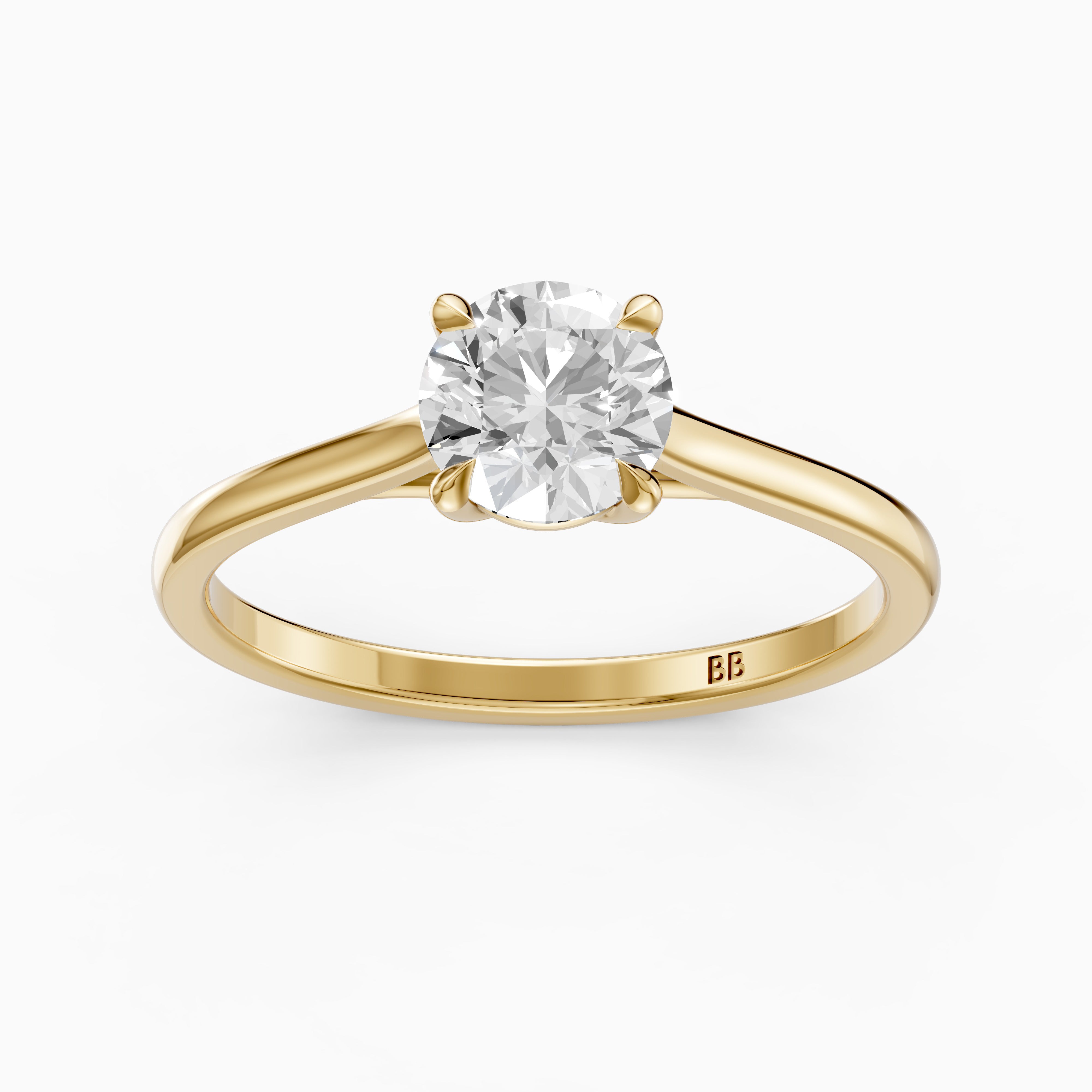 Reagan 4 Prong Round Cut Solitaire Lab Grown Diamond Ring