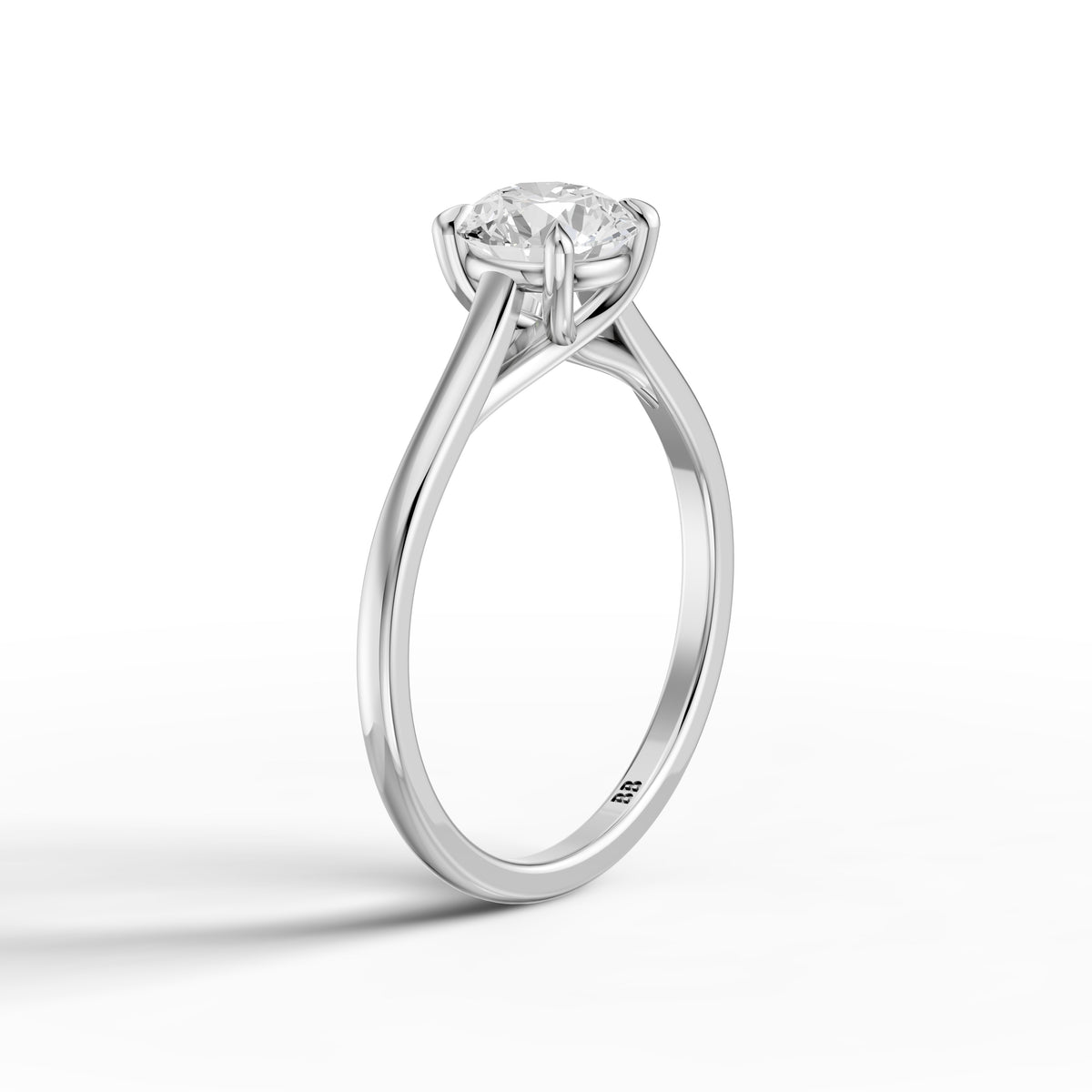Reagan 4 Prong Round Cut Solitaire Lab Grown Diamond Ring