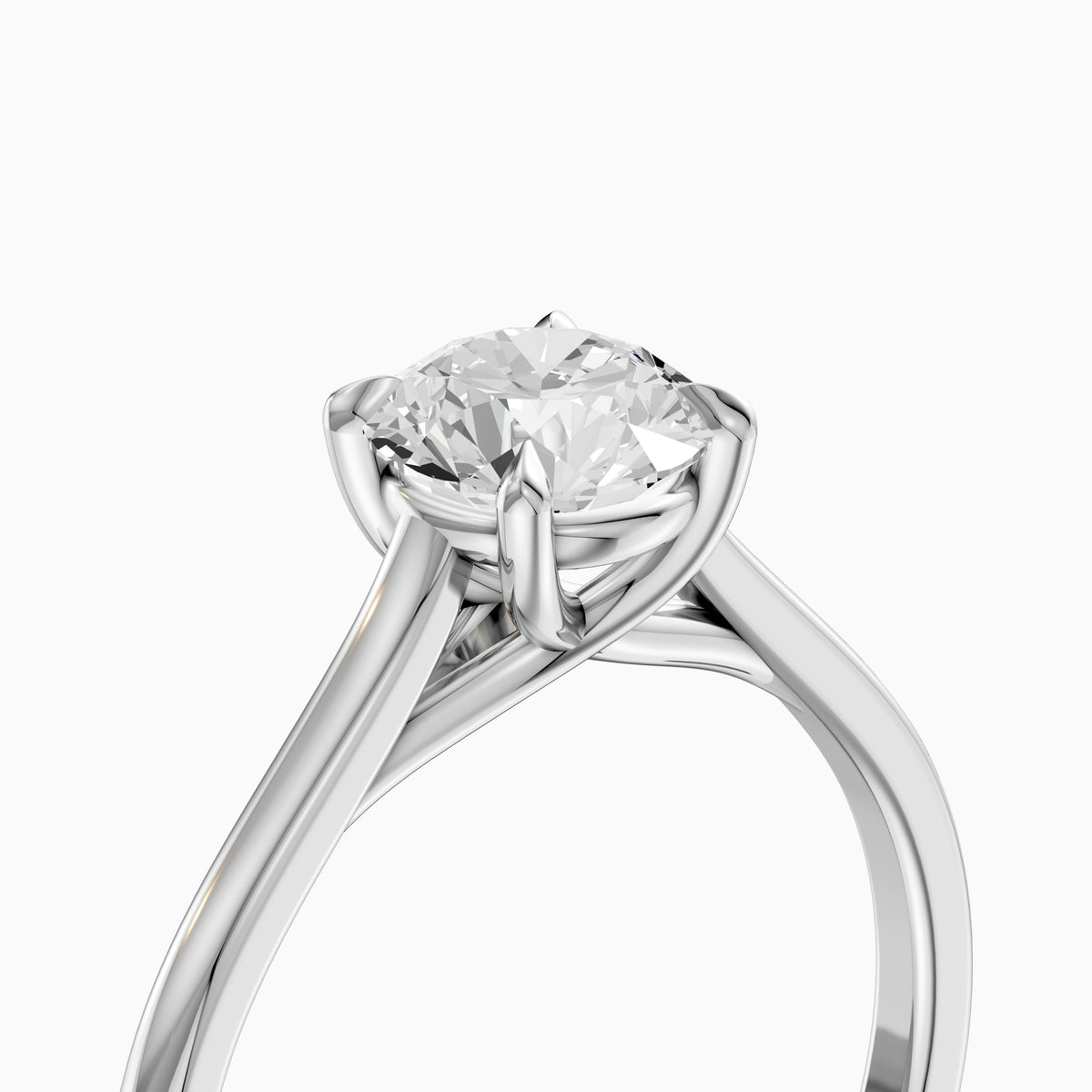 Reagan 4 Prong Round Cut Solitaire Lab Grown Diamond Ring