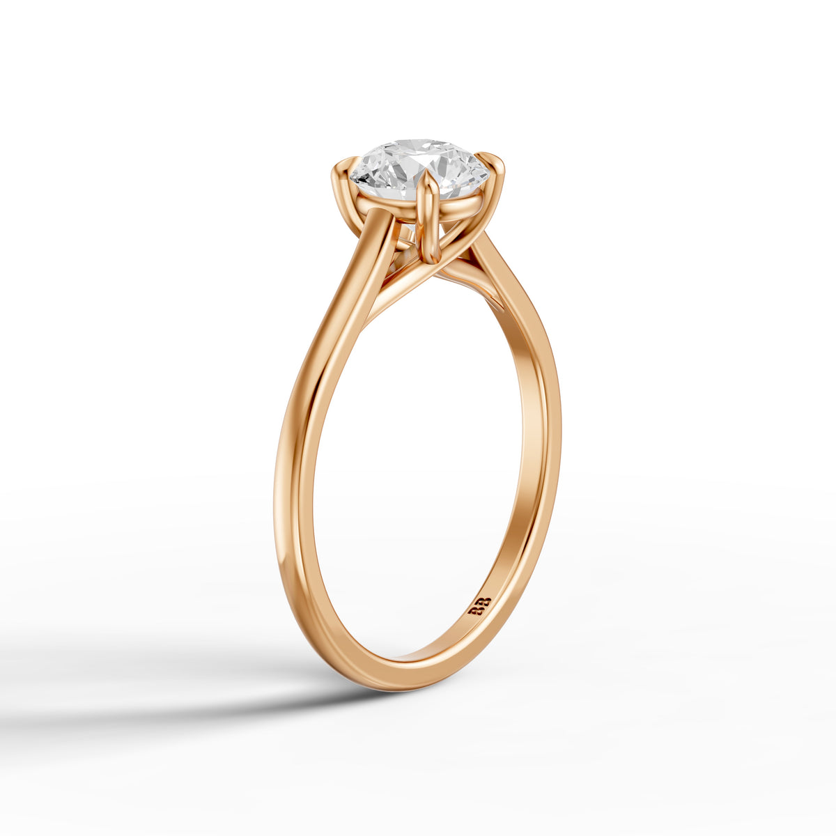 Reagan 4 Prong Round Cut Solitaire Lab Grown Diamond Ring