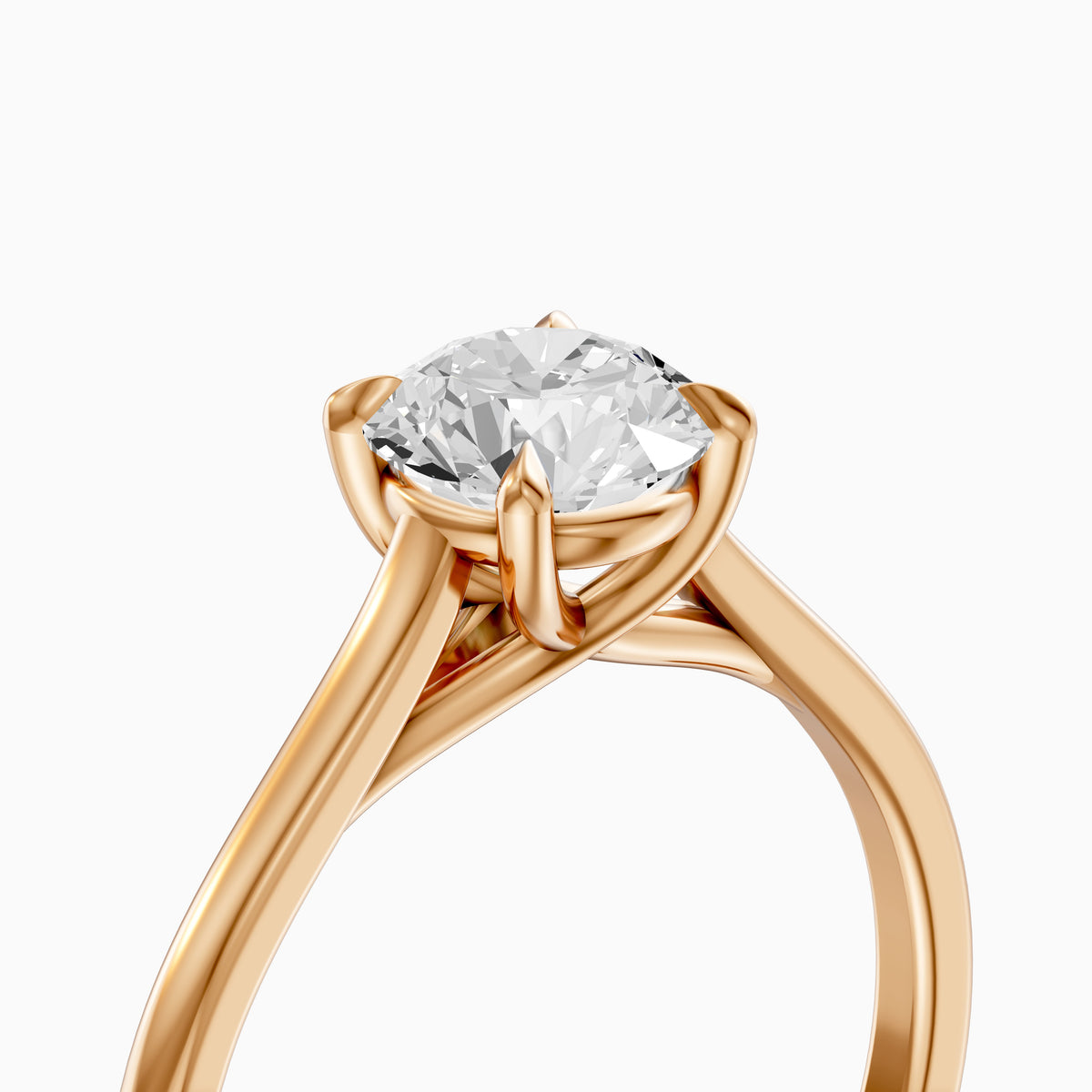 Reagan 4 Prong Round Cut Solitaire Lab Grown Diamond Ring