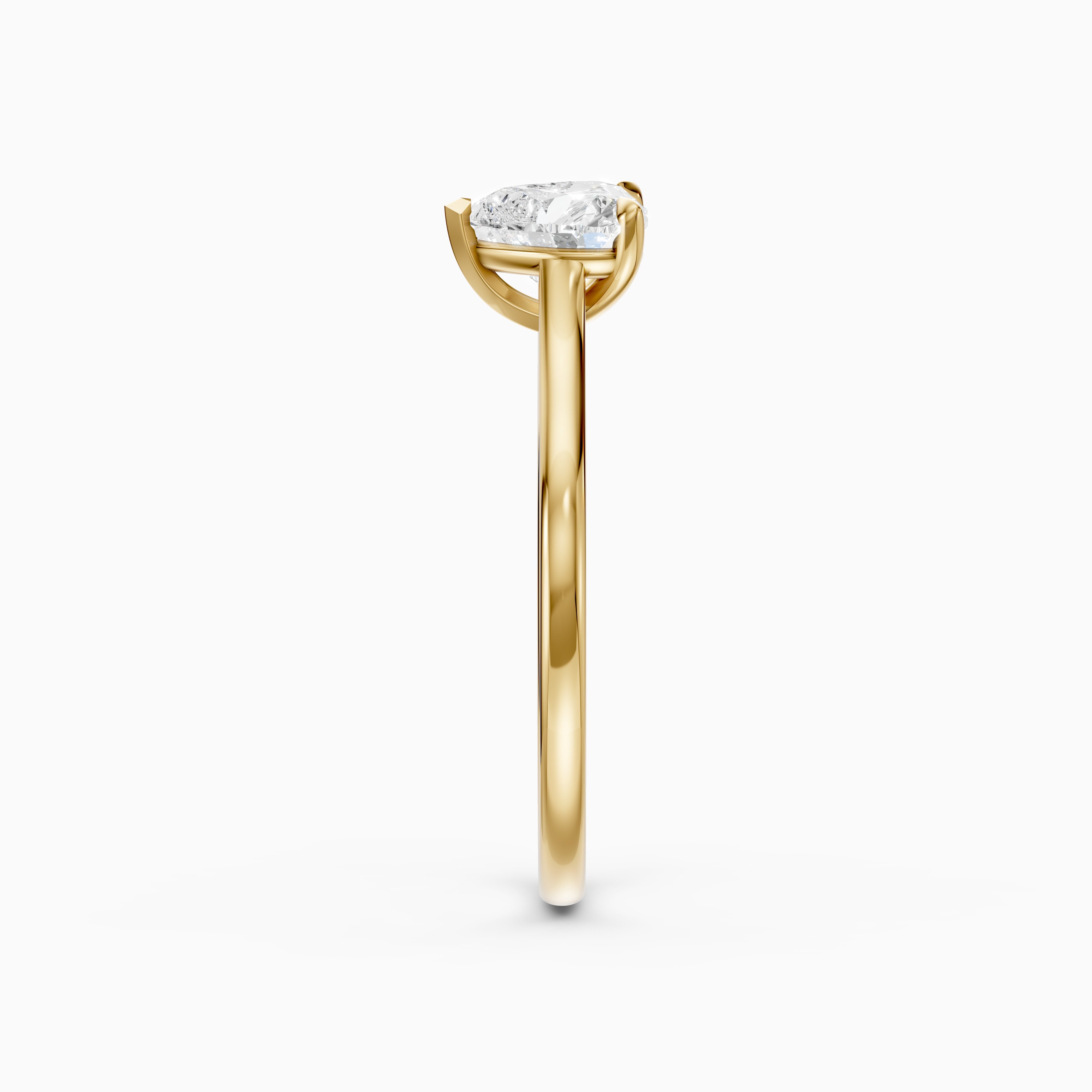 Briana Heart Shaped Solitaire Cathedral Style Moissanite Diamond Ring