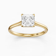Brenda Princess Cut Solitaire Cathedral Style Lab Grown Engagement Ring