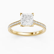 Sierra Princess Cut Channel Set Lab Grown Diamond Engagement Ring