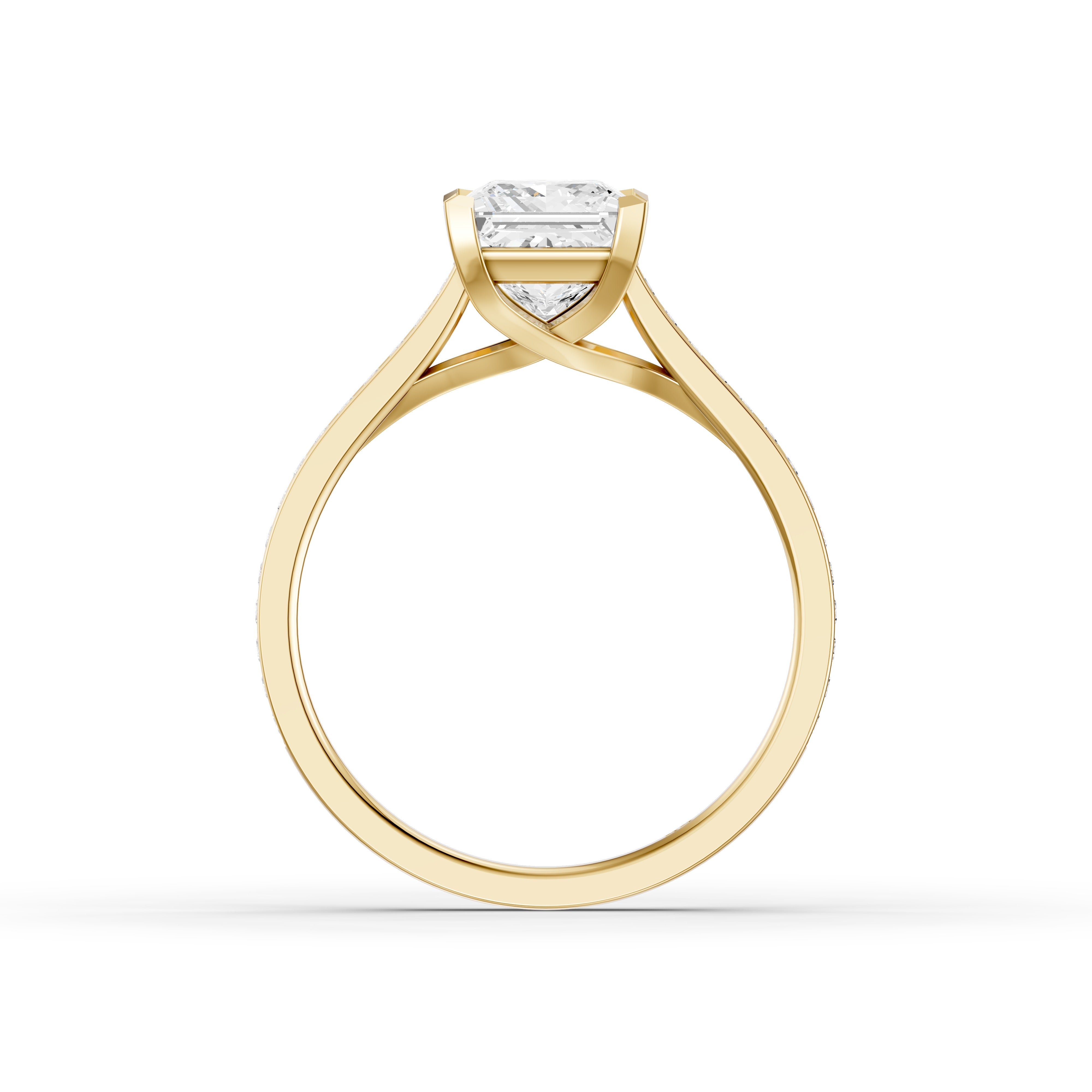 Sierra Princess Cut Channel Set Lab Grown Diamond Engagement Ring