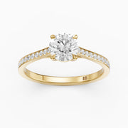 Jaylene Round Cut Side Stone Channel Set Lab Grown Diamond Ring