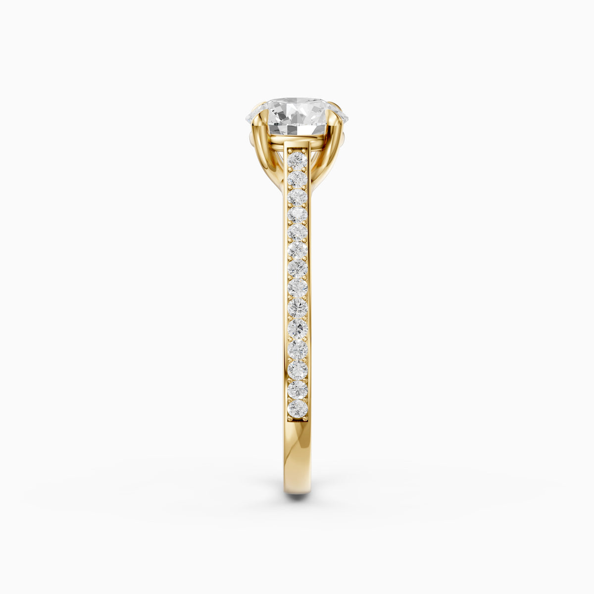 Jaylene Round Cut Side Stone Channel Set Lab Grown Diamond Ring