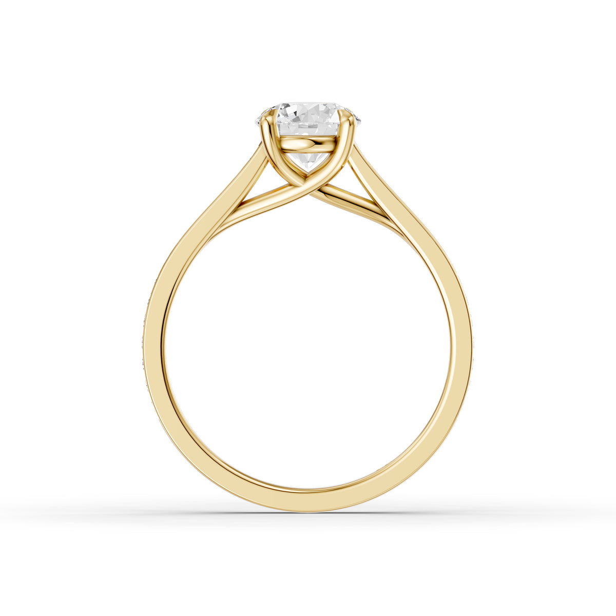 Jaylene Round Cut Side Stone Channel Set Lab Grown Diamond Ring