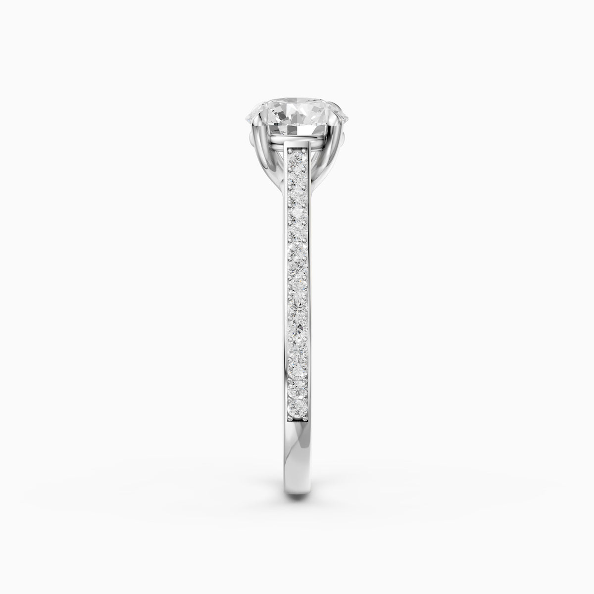 Jaylene Round Cut Side Stone Channel Set Lab Grown Diamond Ring