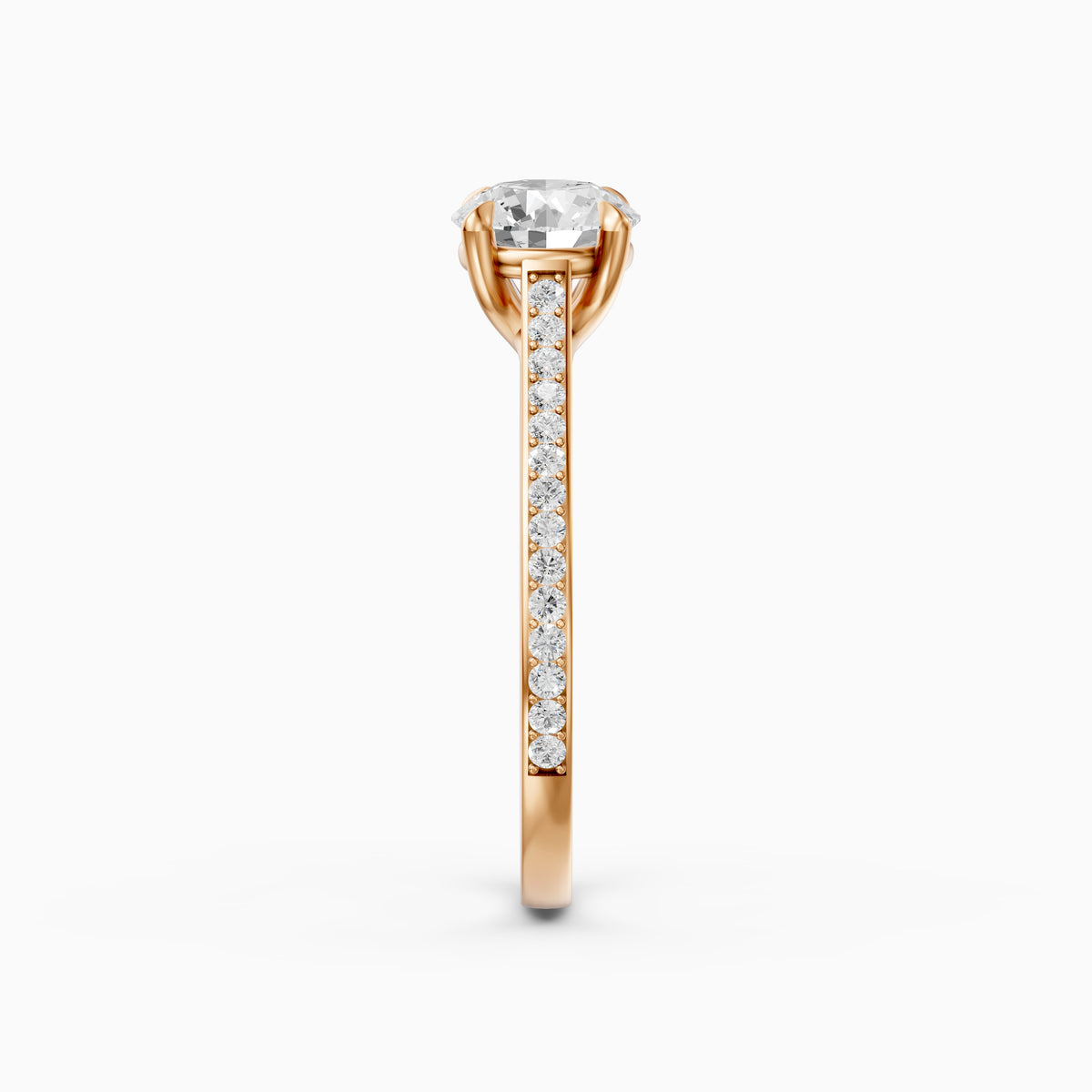 Jaylene Round Cut Side Stone Channel Set Lab Grown Diamond Ring