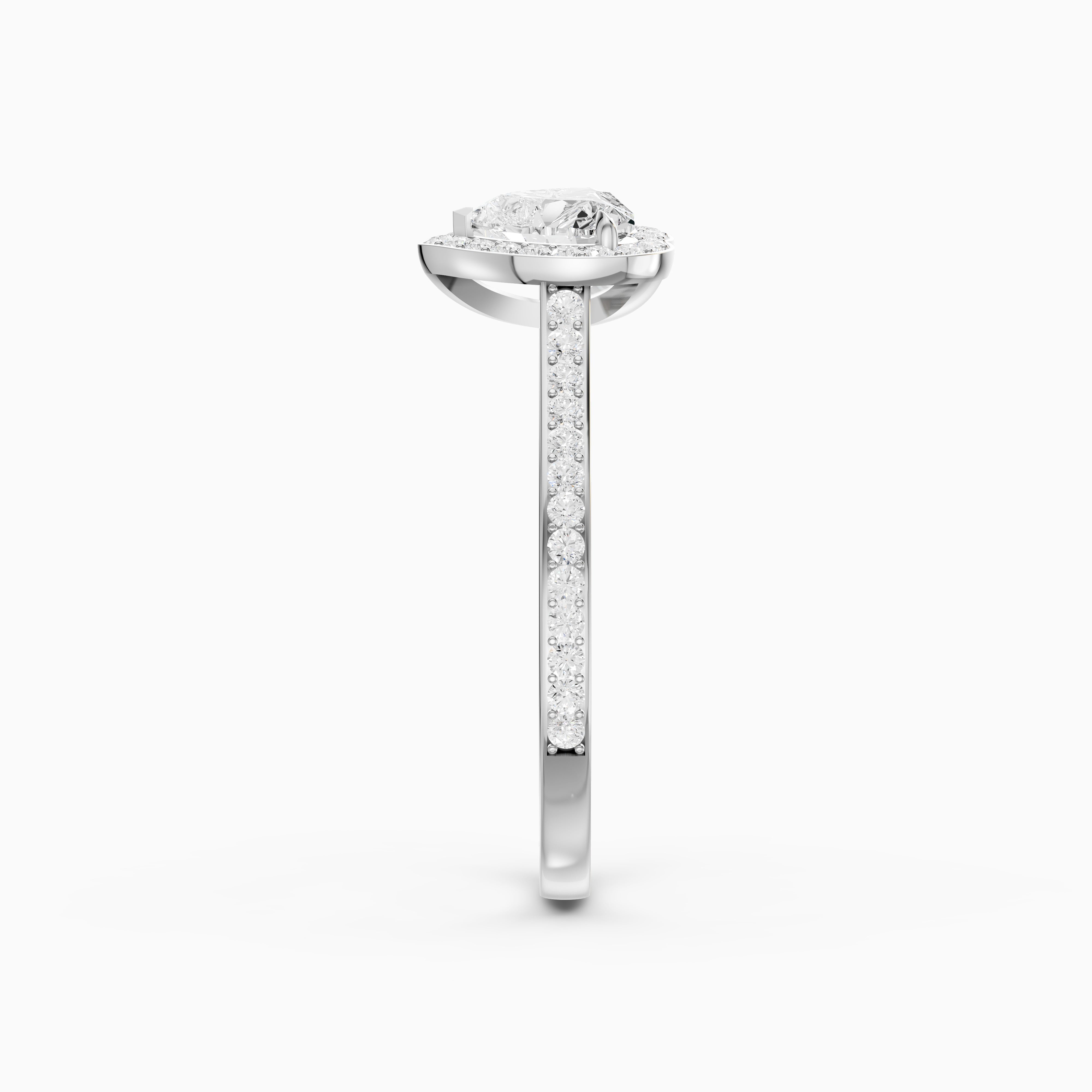 Rhiann Heart Shaped Halo Channel Set Lab Grown Diamond Ring