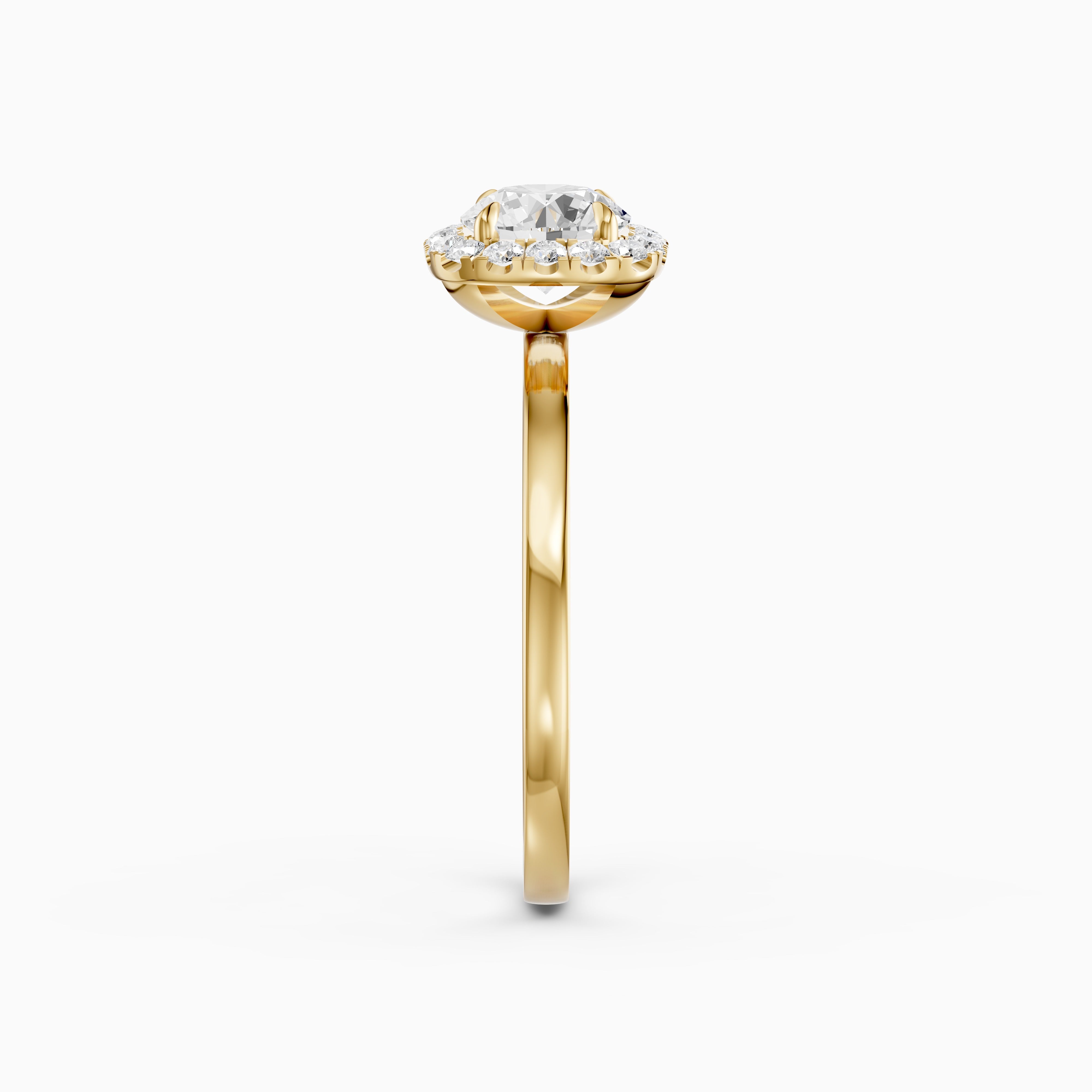 Stella Round Cut Halo Moissanite Diamond Engagement Ring