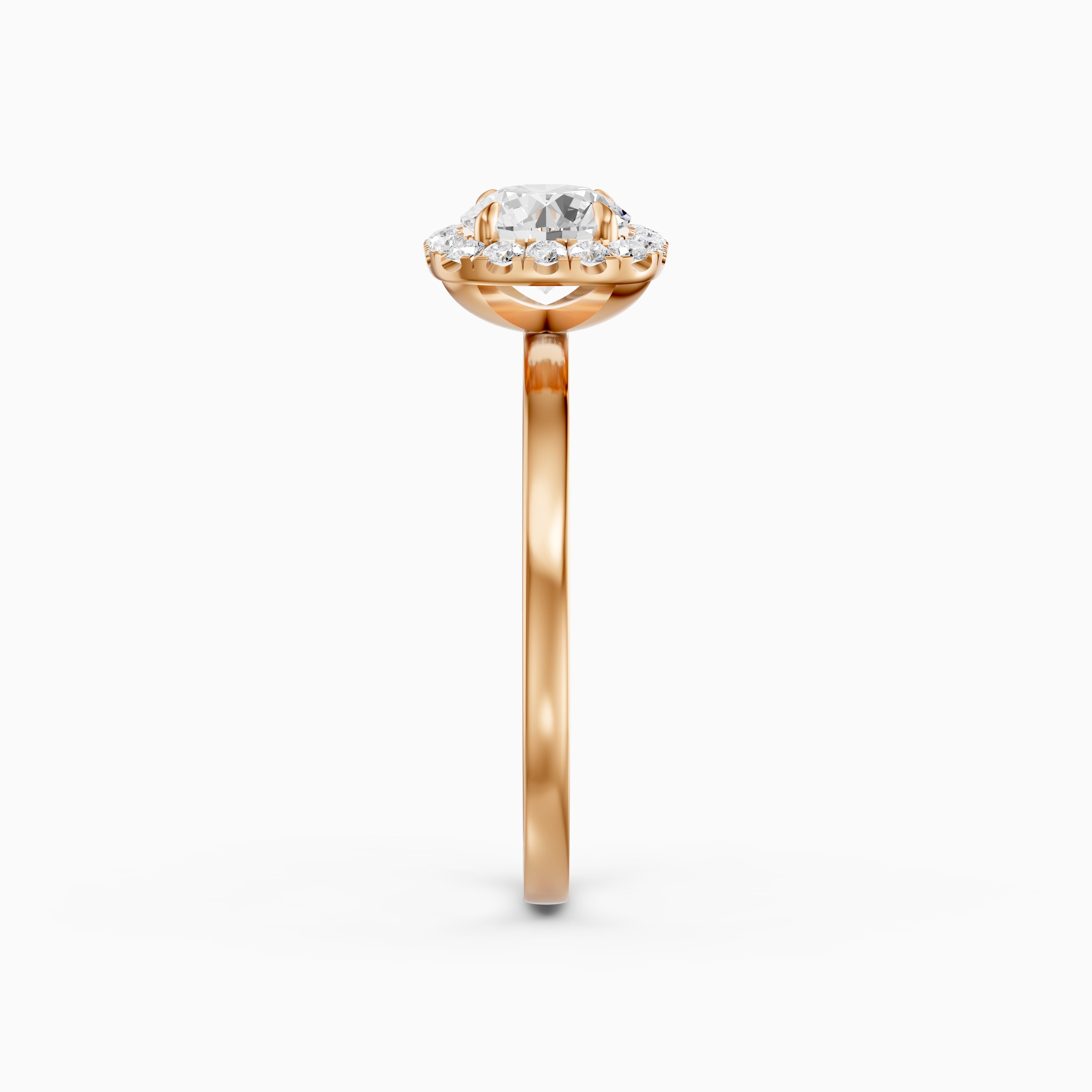 Stella Round Cut Halo Moissanite Diamond Engagement Ring