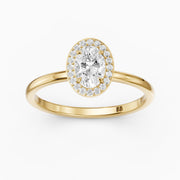 Mariah Oval Cut Halo Lab Grown Diamond Engagement Ring