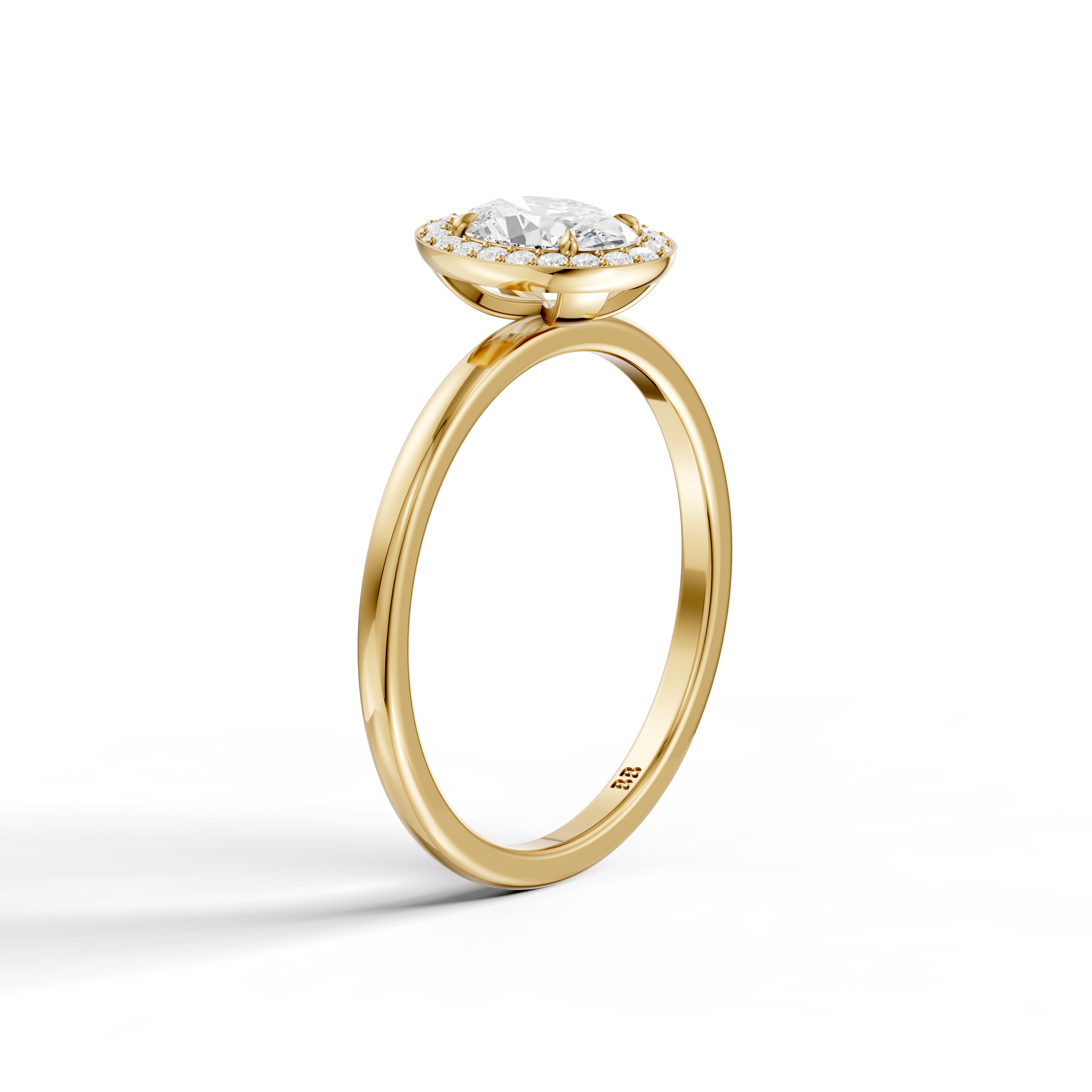 Mariah Oval Cut Halo Lab Grown Diamond Engagement Ring