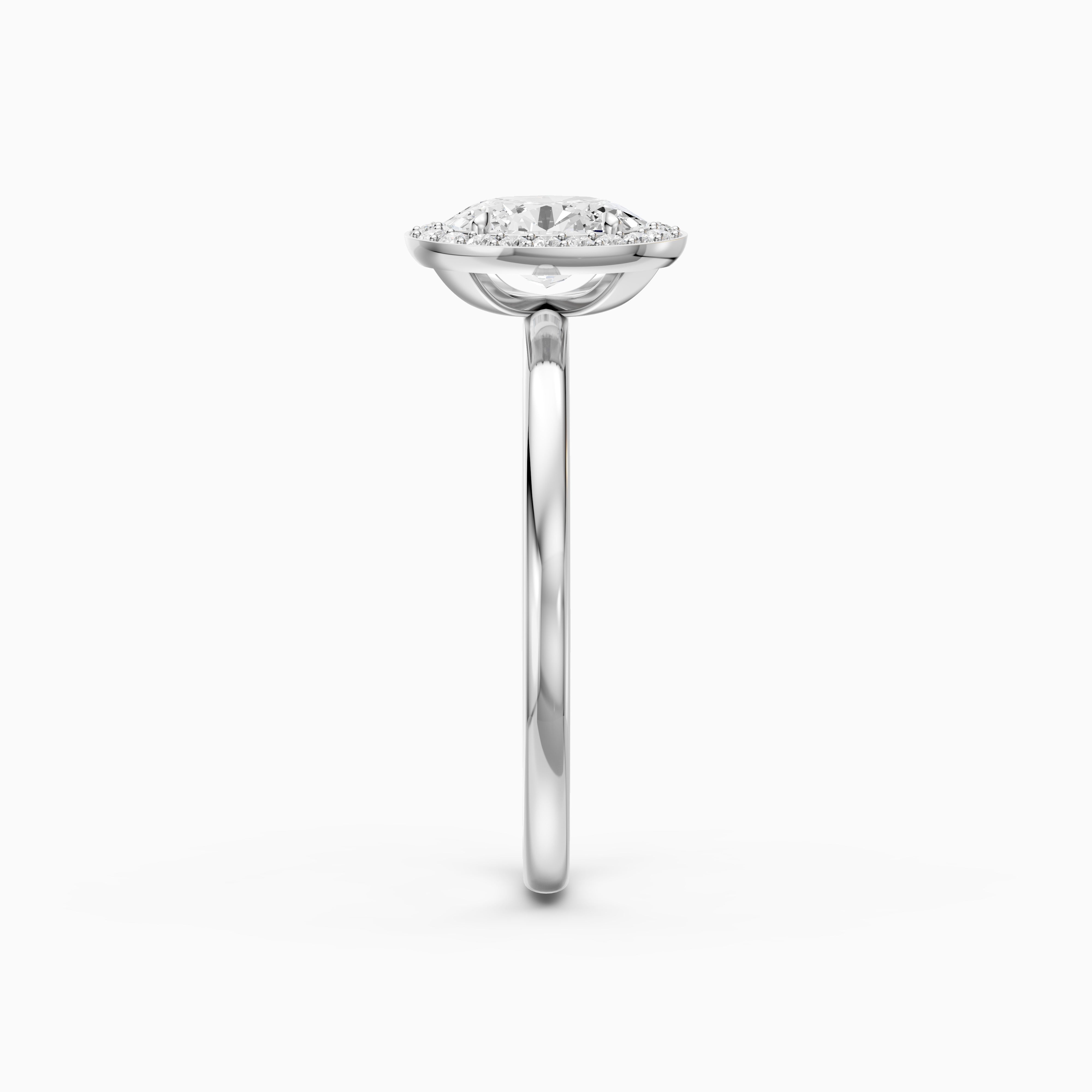 Mariah Oval Cut Halo Moissanite Diamond Engagement Ring