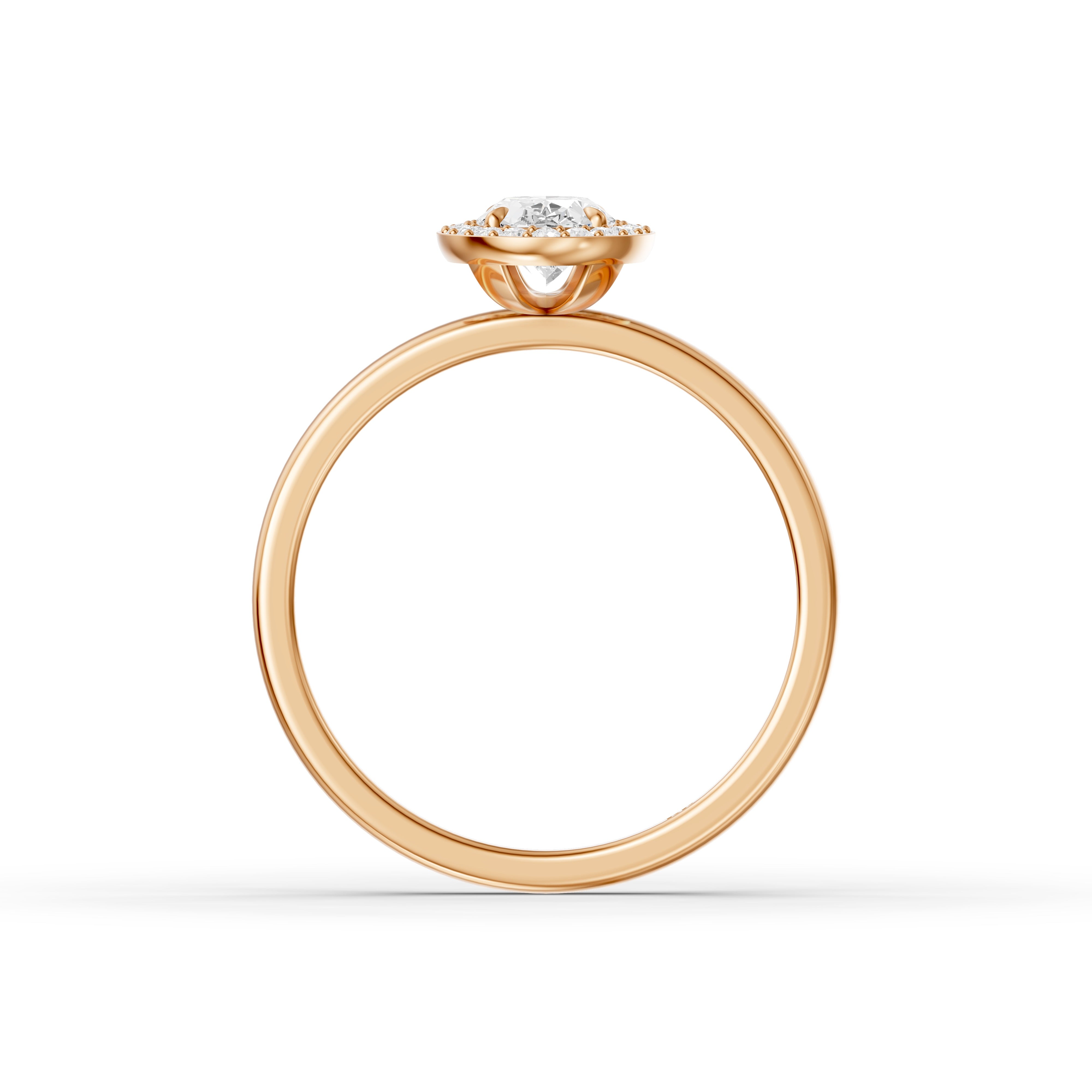 Mariah Oval Cut Halo Moissanite Diamond Engagement Ring