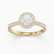 Jordyn Round Cut Halo Channel Set Lab Grown Diamond Ring