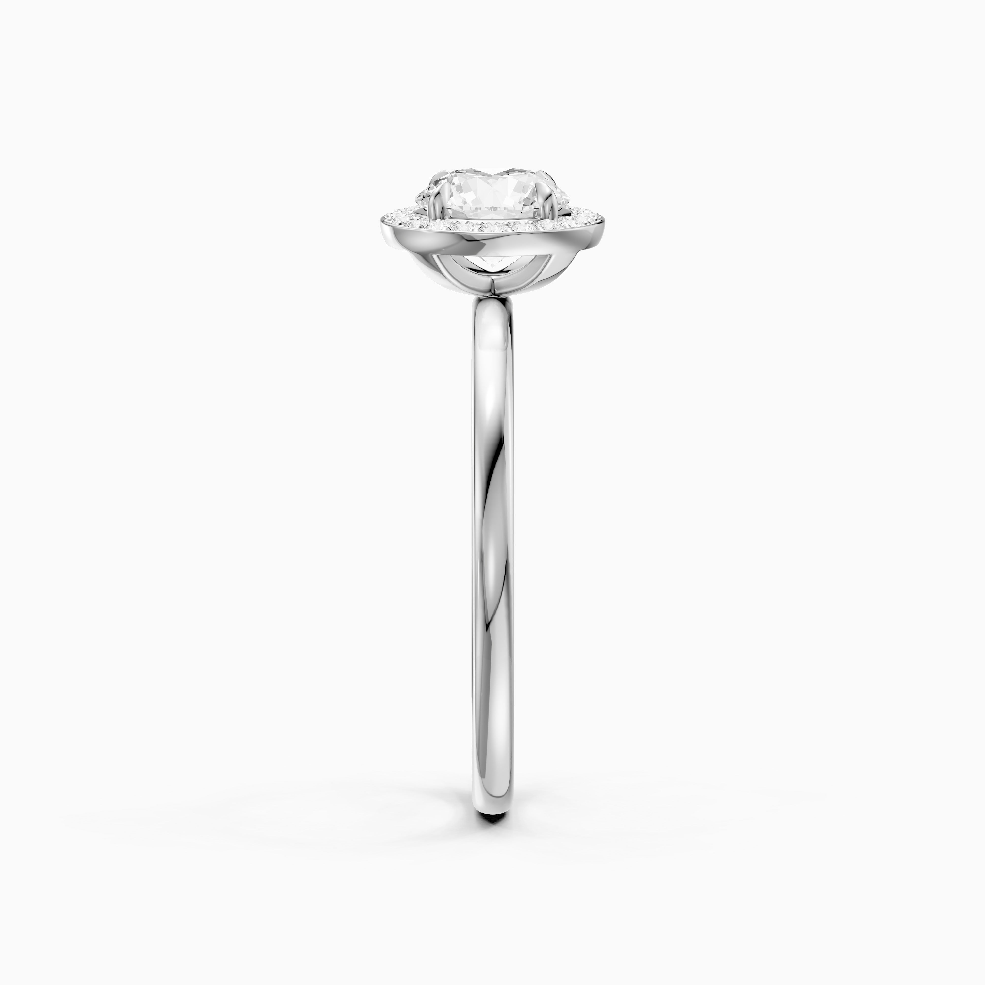 Brielle Round Cut Halo Moissanite Diamond Engagement Ring