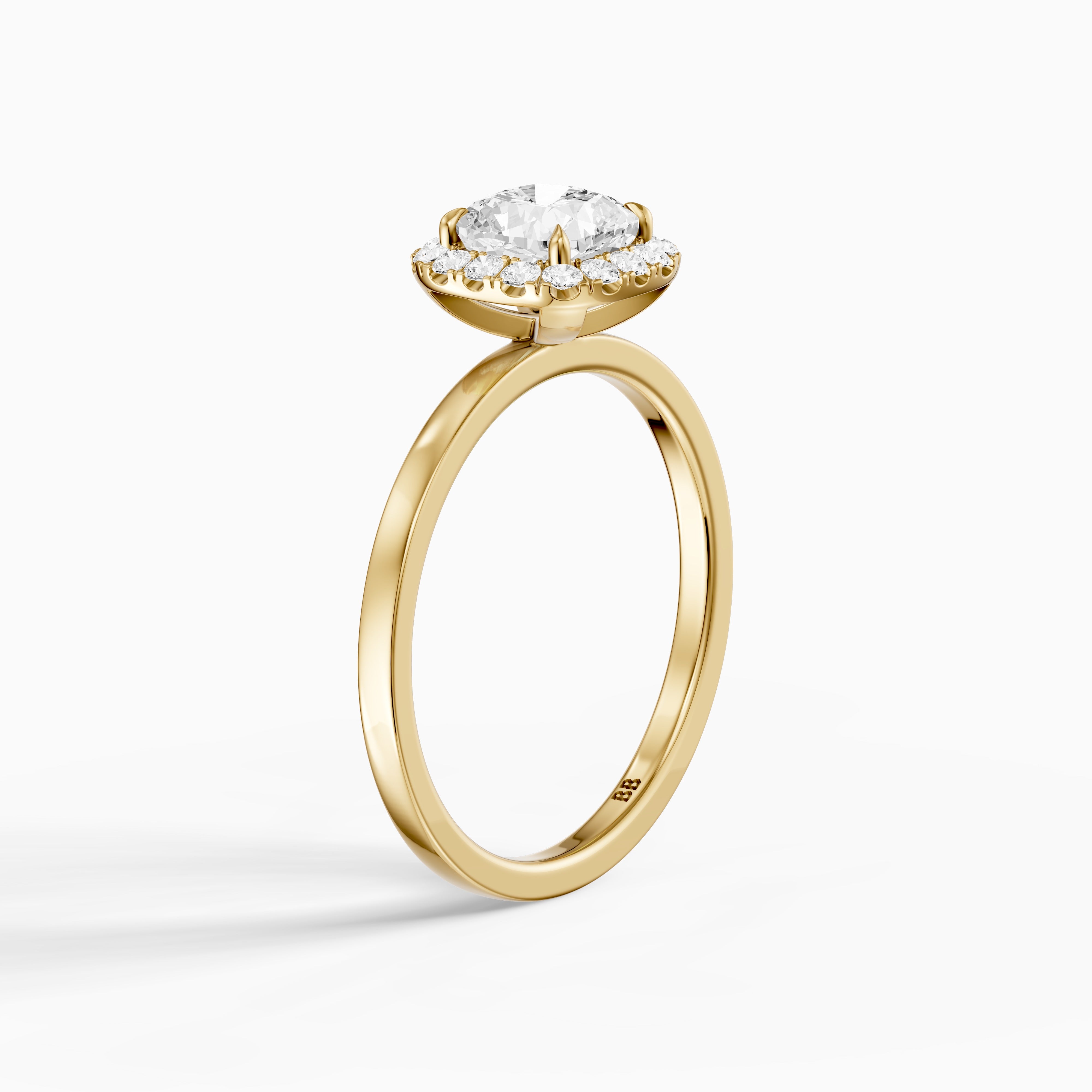 Addilyn Cushion Cut Halo Lab Grown Diamond Engagement Ring
