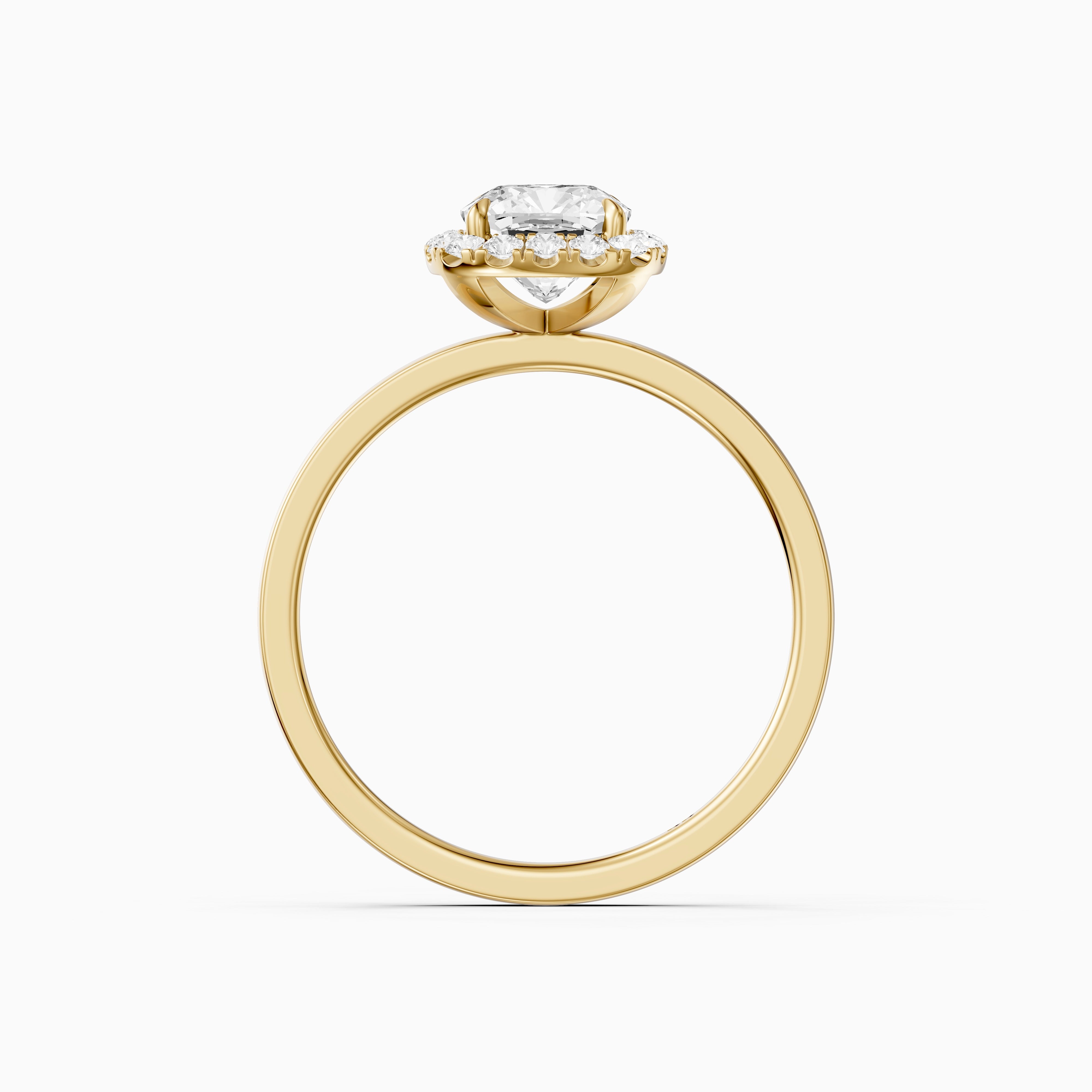Addilyn Cushion Cut Halo Lab Grown Diamond Engagement Ring