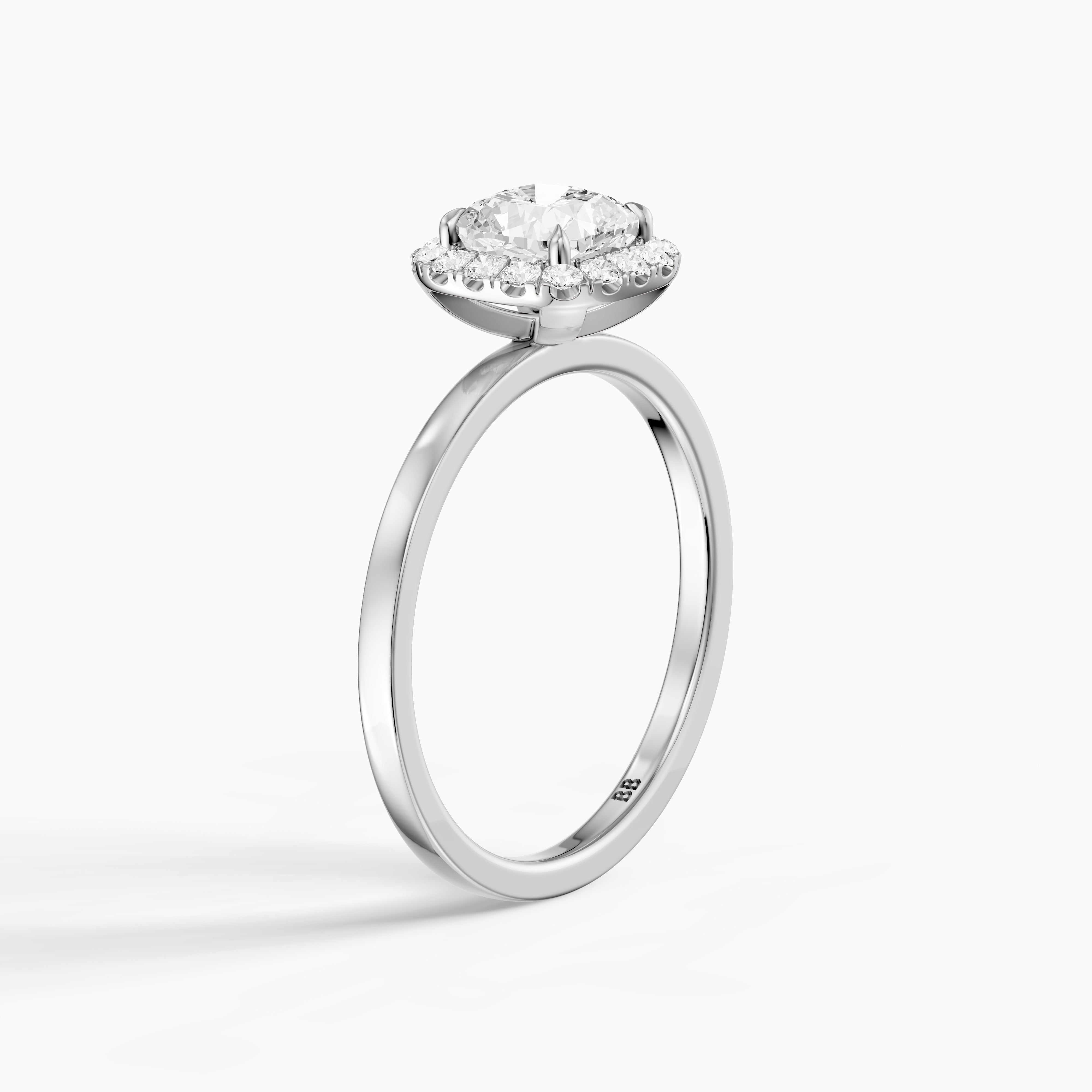 Addilyn Cushion Cut Halo Lab Grown Diamond Engagement Ring