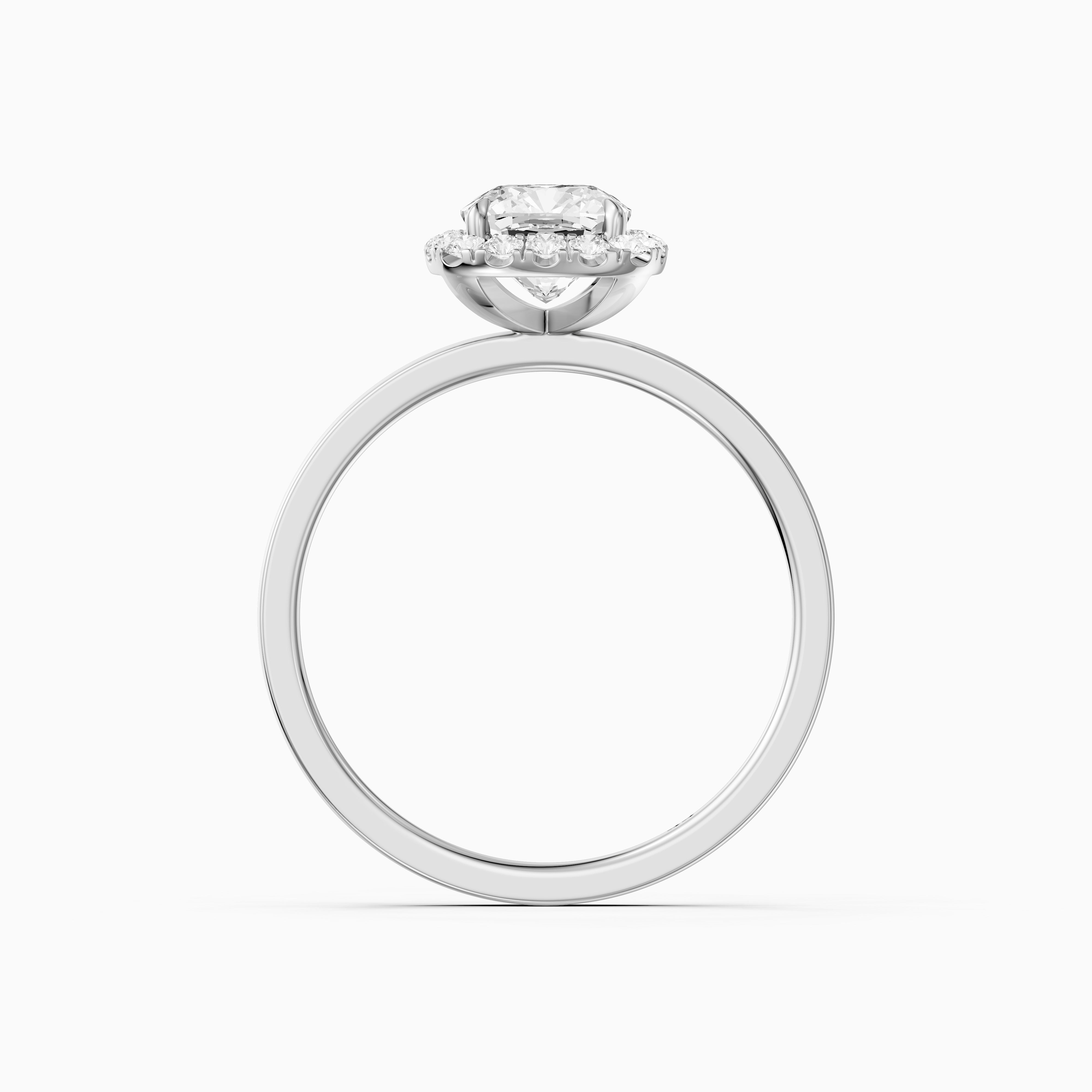 Addilyn Cushion Cut Halo Lab Grown Diamond Engagement Ring