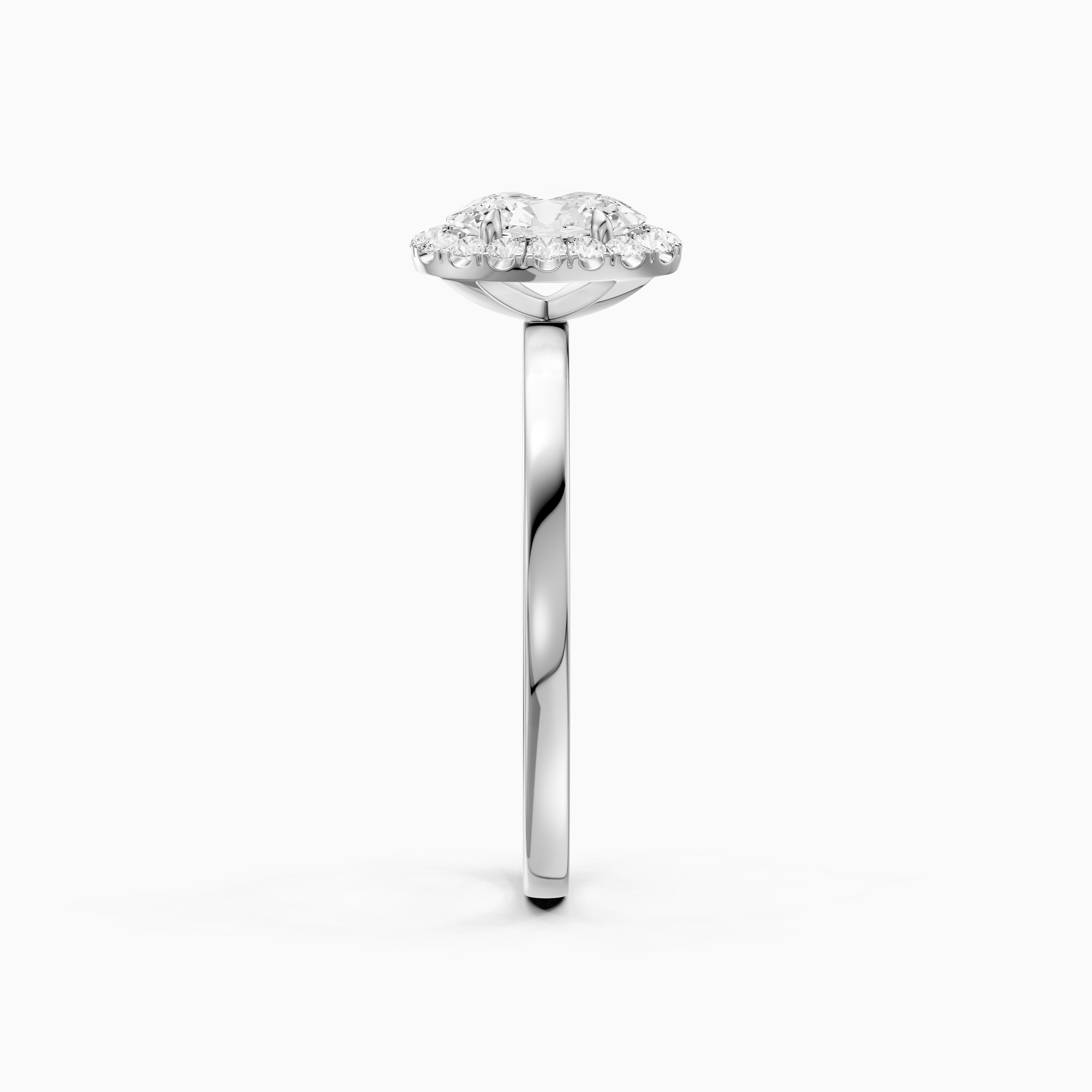Oakley Oval Cut Halo Moissanite Diamond Engagement Ring