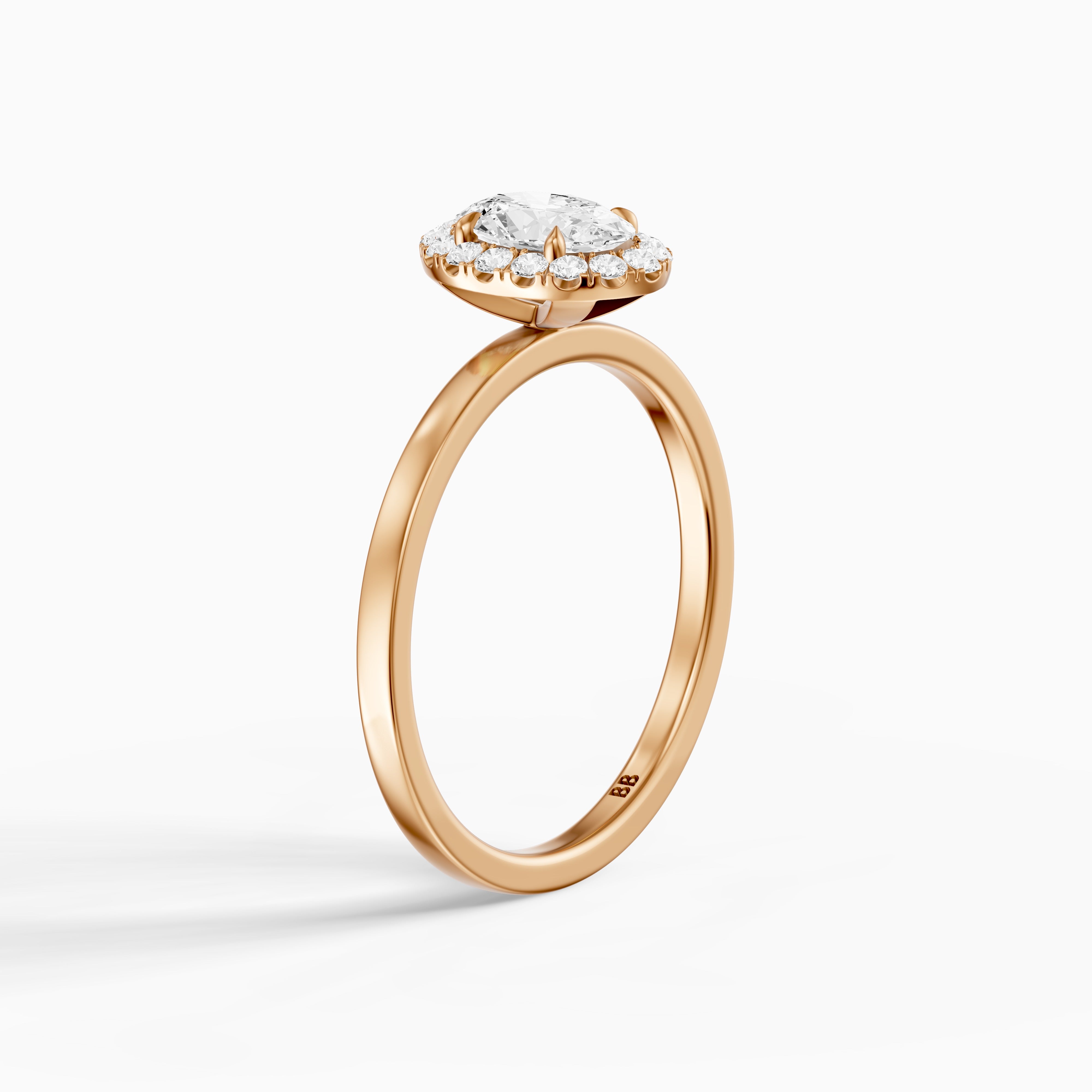Oakley Oval Cut Halo Moissanite Diamond Engagement Ring